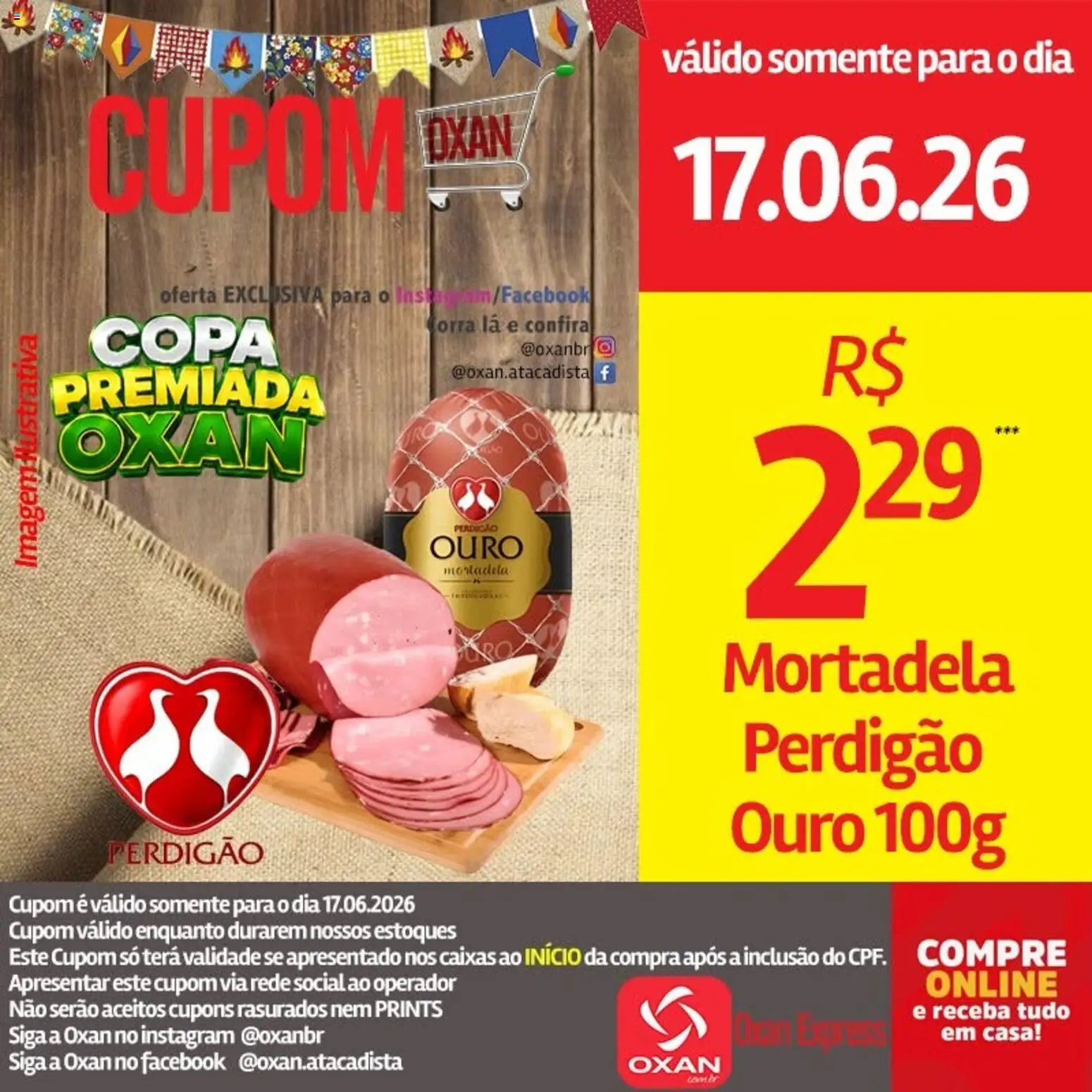 Oxan Atacadista Folheto - válido de 17.06.2026 | Página: 6 | Produtos: Mortadela, Copa