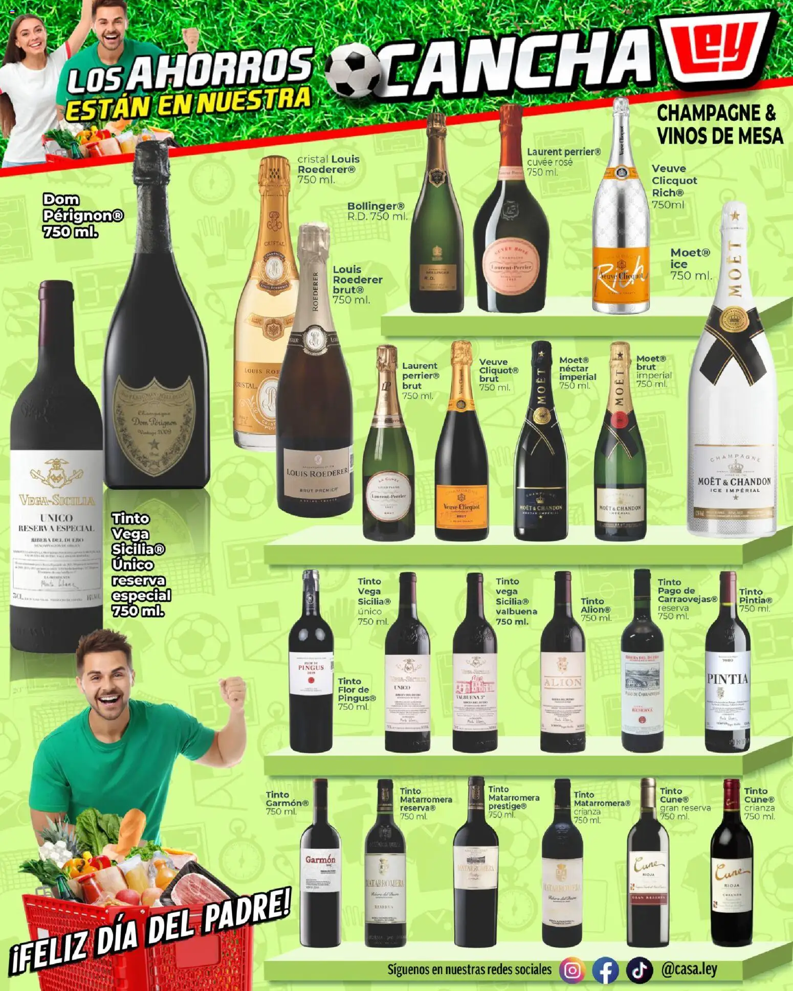 Nuevas ofertas de Casa Ley válidas en toda la República Mexicana desde el 11.06.2026. ¡Encuentra las mejores ofertas en Casa Ley folleto Día del Padre con Con Mundial 2026! | Página: 26 | Productos: Champagne, Mesa