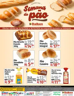 Supermercado Dalben ofertas Especial Semana do Pão - Pré-Visualização do folheto da loja Supermercado Dalben, válido de 15/10/2026