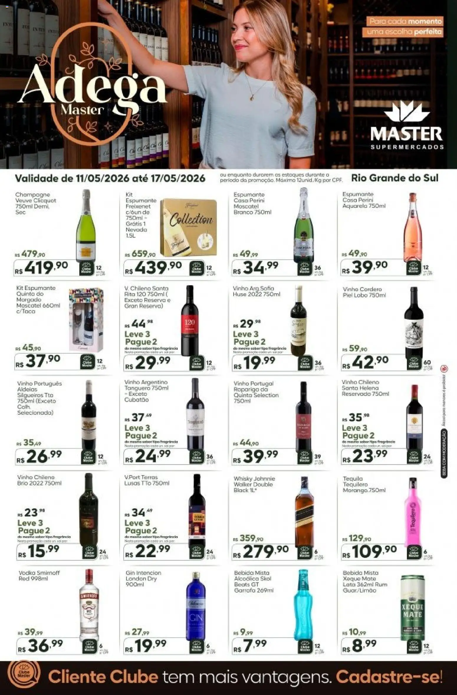 Master Folheto - válido de 11.05.2026 | Página: 1 | Produtos: Whisky, Vinho, Gin, Bebida