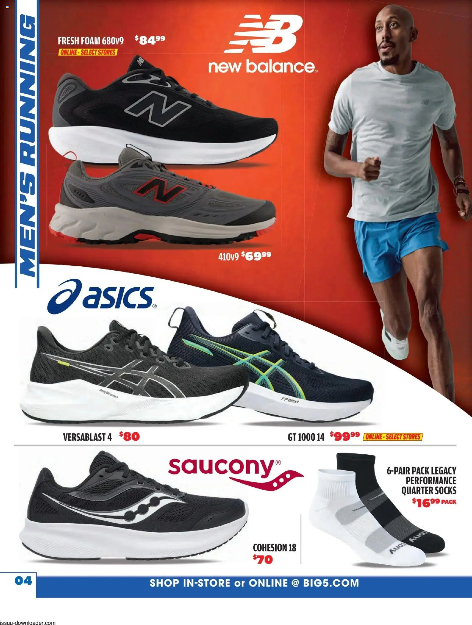 Big 5 Sporting Goods Summer Catalog - valid from 05/26/2026 | Page: 4 | Products: Socks, Foam