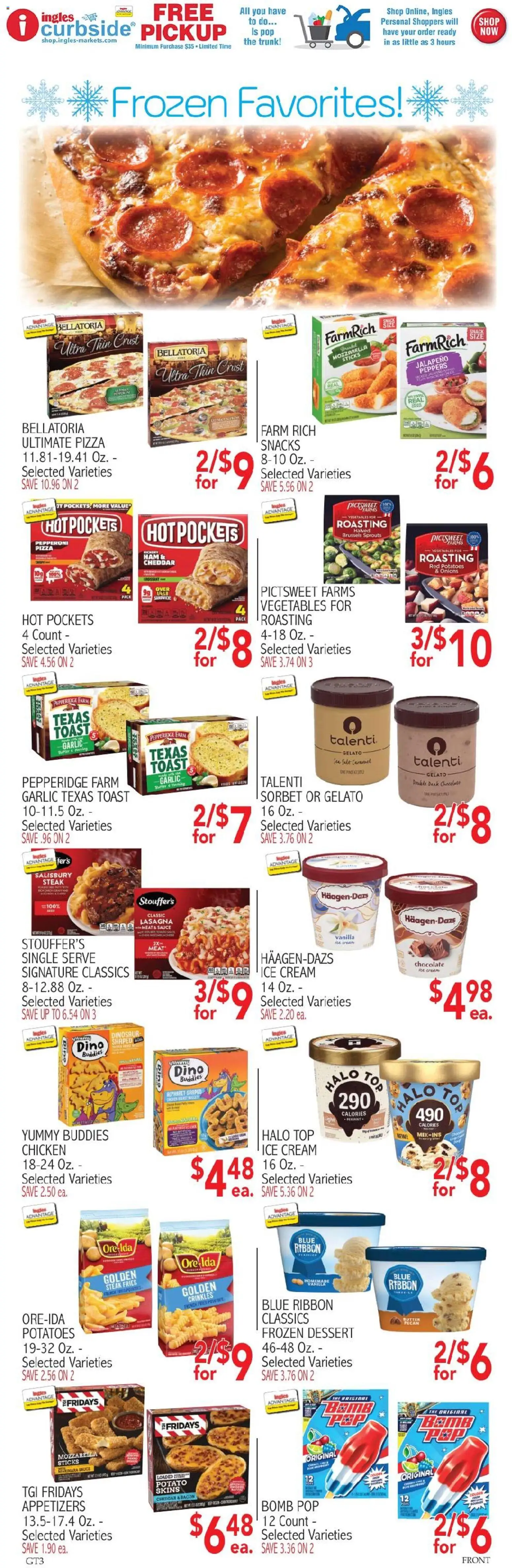 Ingles Weekly Ad - valid from 09/23/2026 | Page: 7 | Products: Peppers, Brussels Sprouts, Ice, Steak