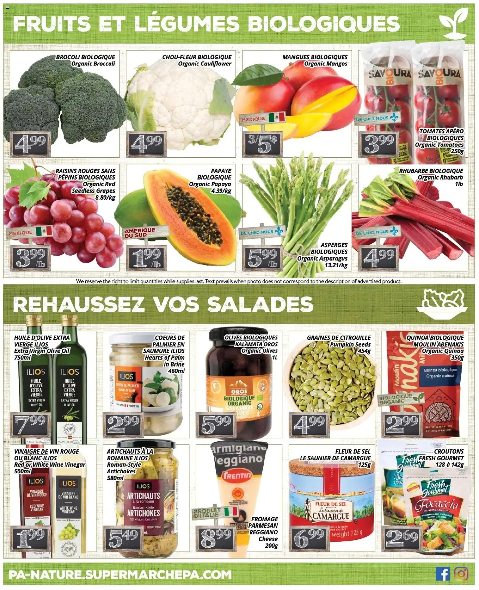 Pa Supermarché flyer valid from 25.05.2026 | Page: 4 | Products: Cheese, Pumpkin, Wine, Tomatoes