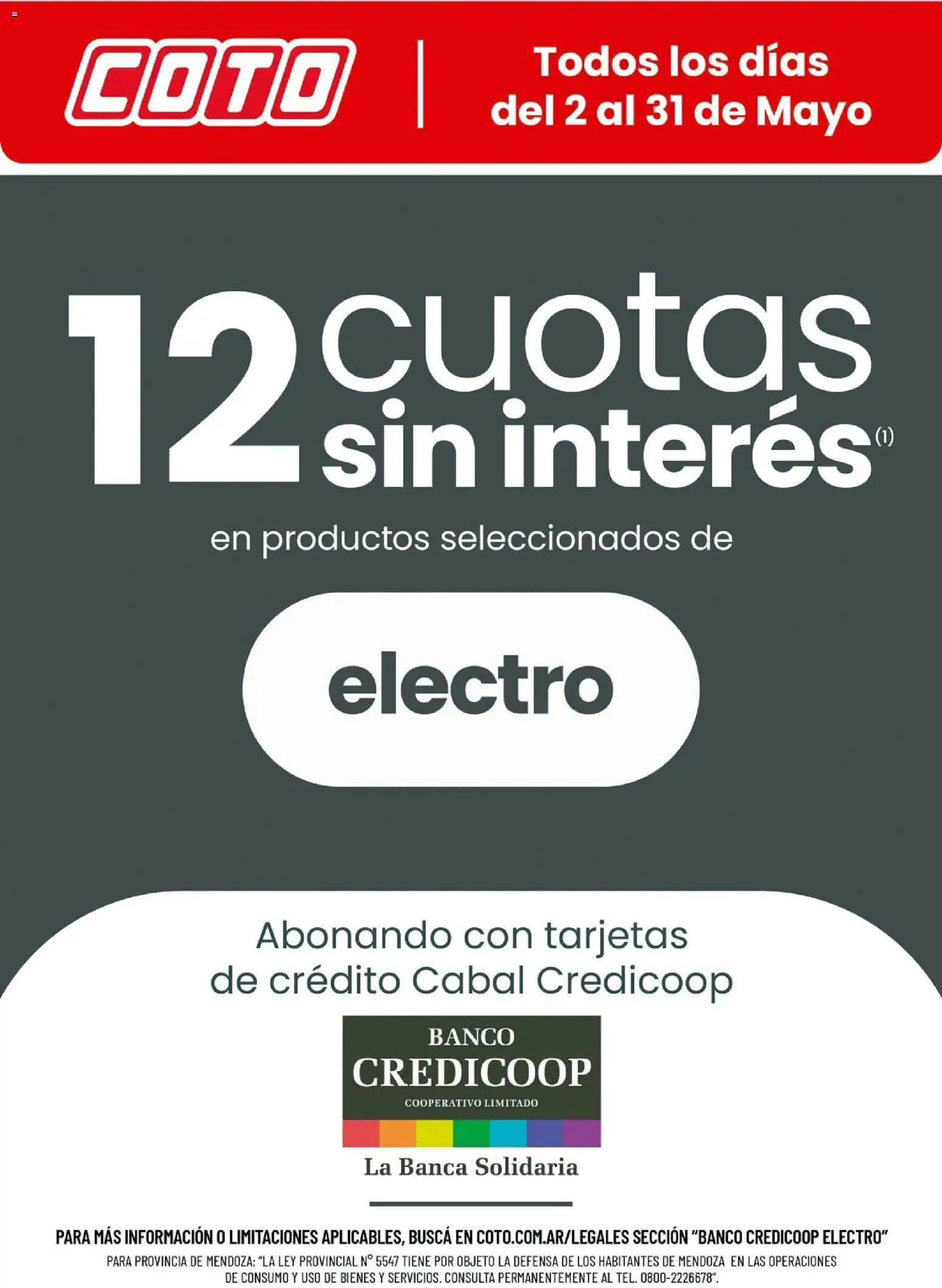 Coto - Banco Credicoop Electro │ válido desde el 02.05.2026 | Página: 1