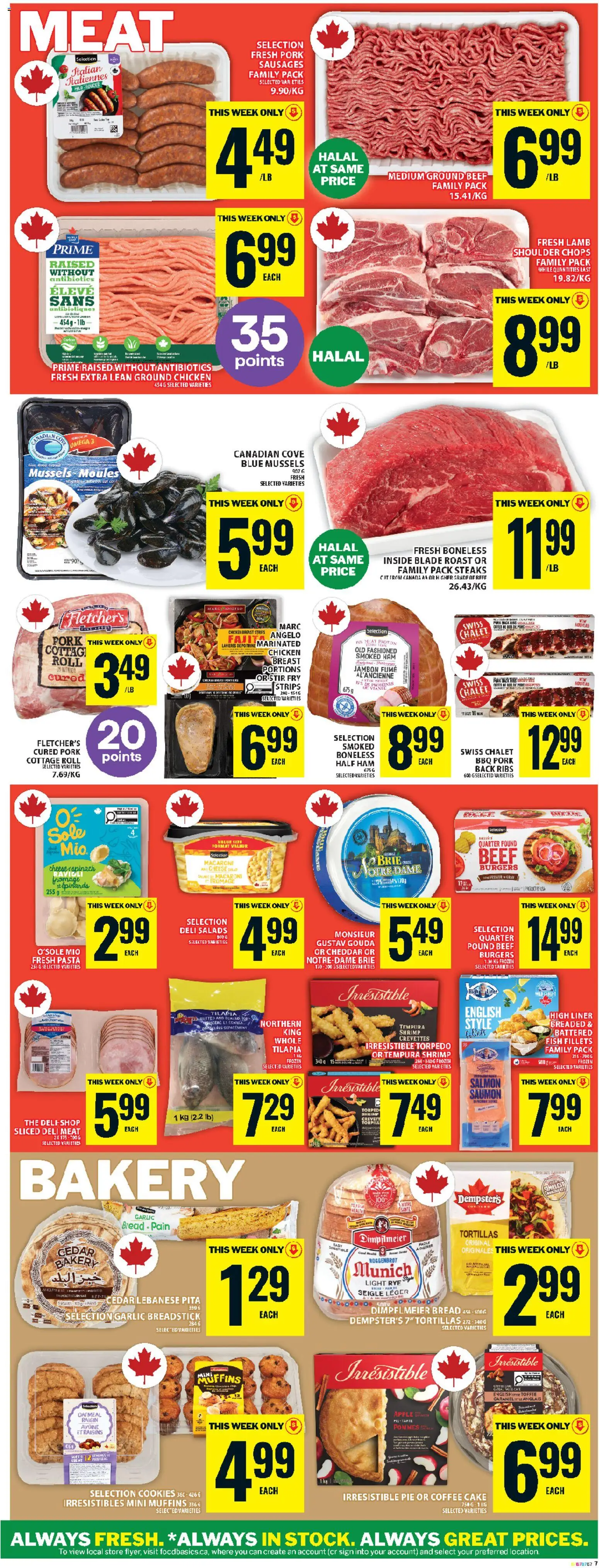 Food Basics flyer valid from 28.05.2026 | Page: 10 | Products: Salad, Bakery, Bread, Pork