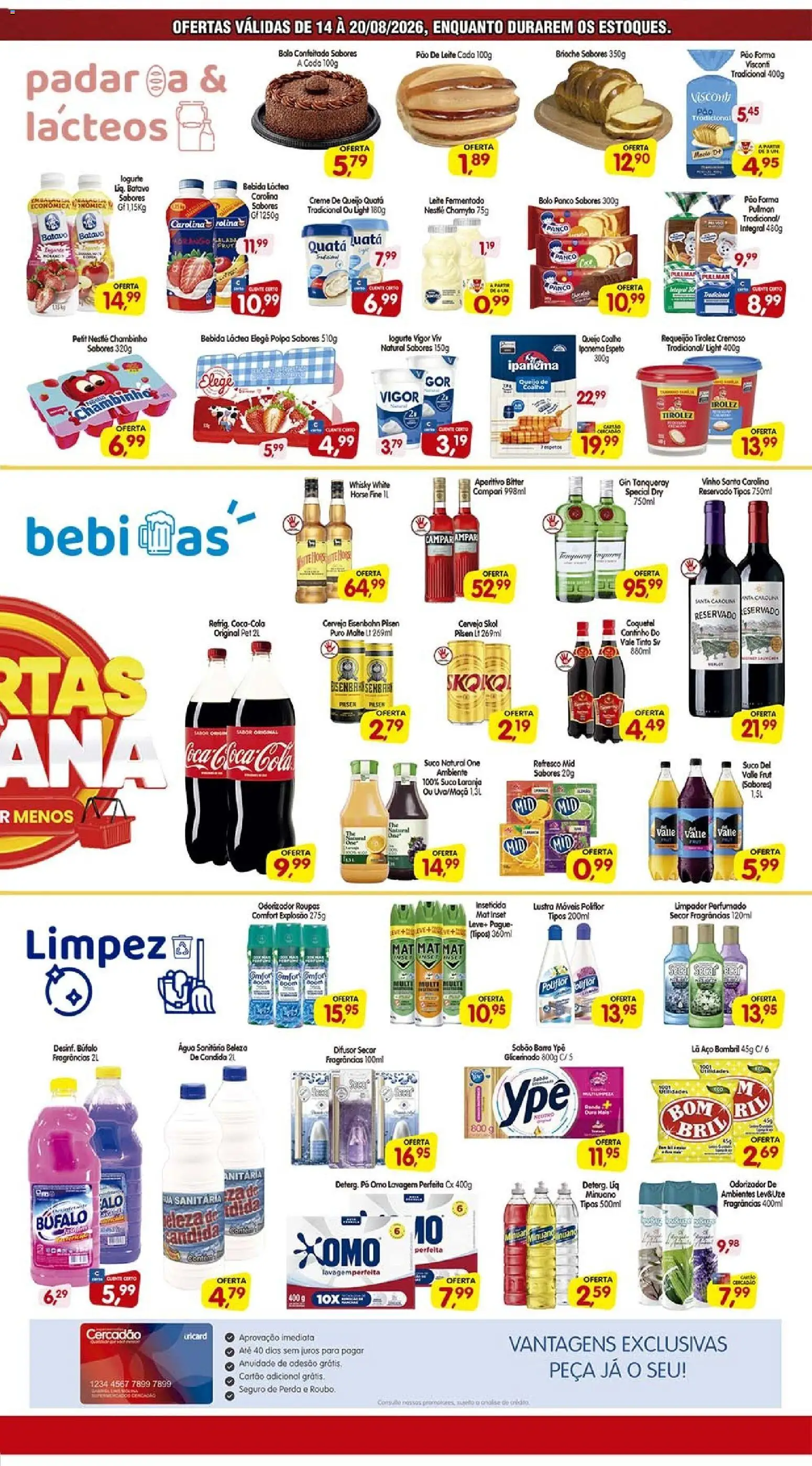 Cercadão Folheto - válido de 18/08/2026 | Página: 3 | Produtos: Refresco, Pão, Bolo, Pá
