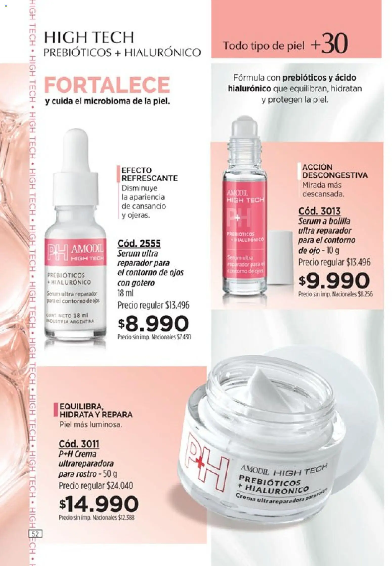Catálogo Amodil Campaña 16 │ válido desde el 19/09/2026 | Página: 52 | Productos: Contorno de ojos, Serum, Contorno, Crema
