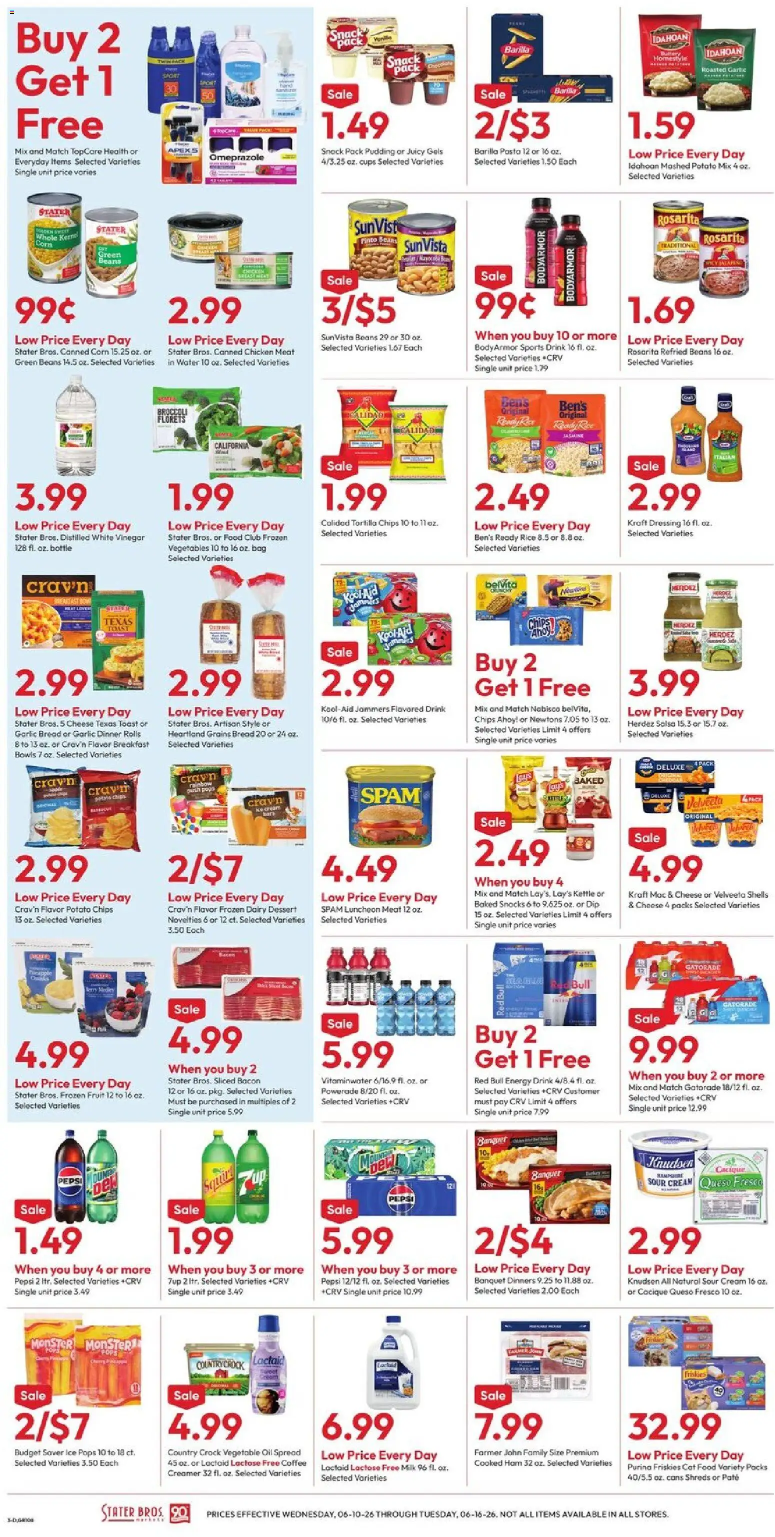 Stater Bros Weekly Ad - valid from 10.06.2026 | Page: 3 | Products: Oil, Chips, Vegetables, Kettle