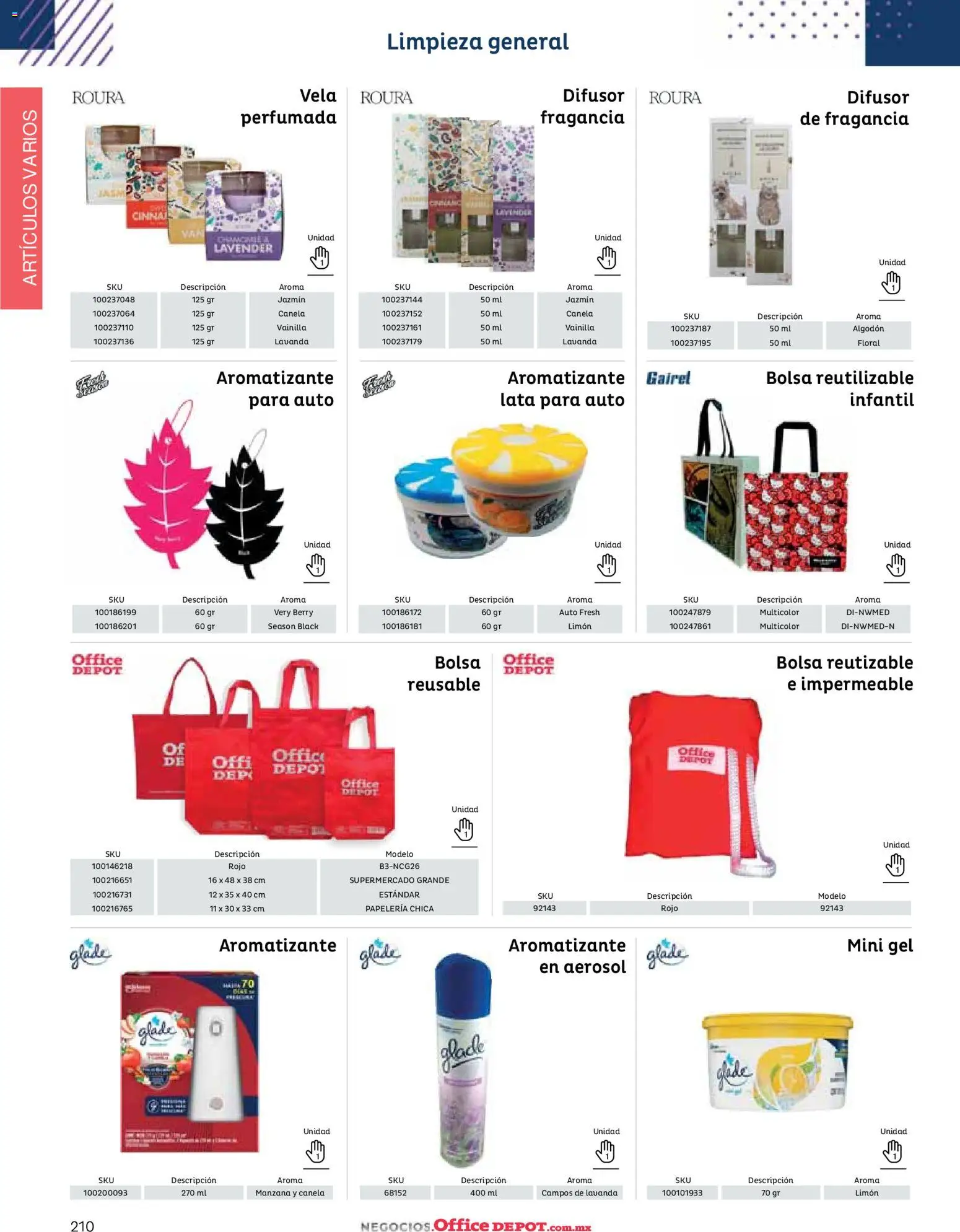 Nuevas ofertas de Office Depot válidas en toda la República Mexicana desde el 12/01/2026. ¡Encuentra las mejores ofertas en Office Depot catálogo 2026! | Página: 212 | Productos: Manzana, Limón, Algodón, Fragancia