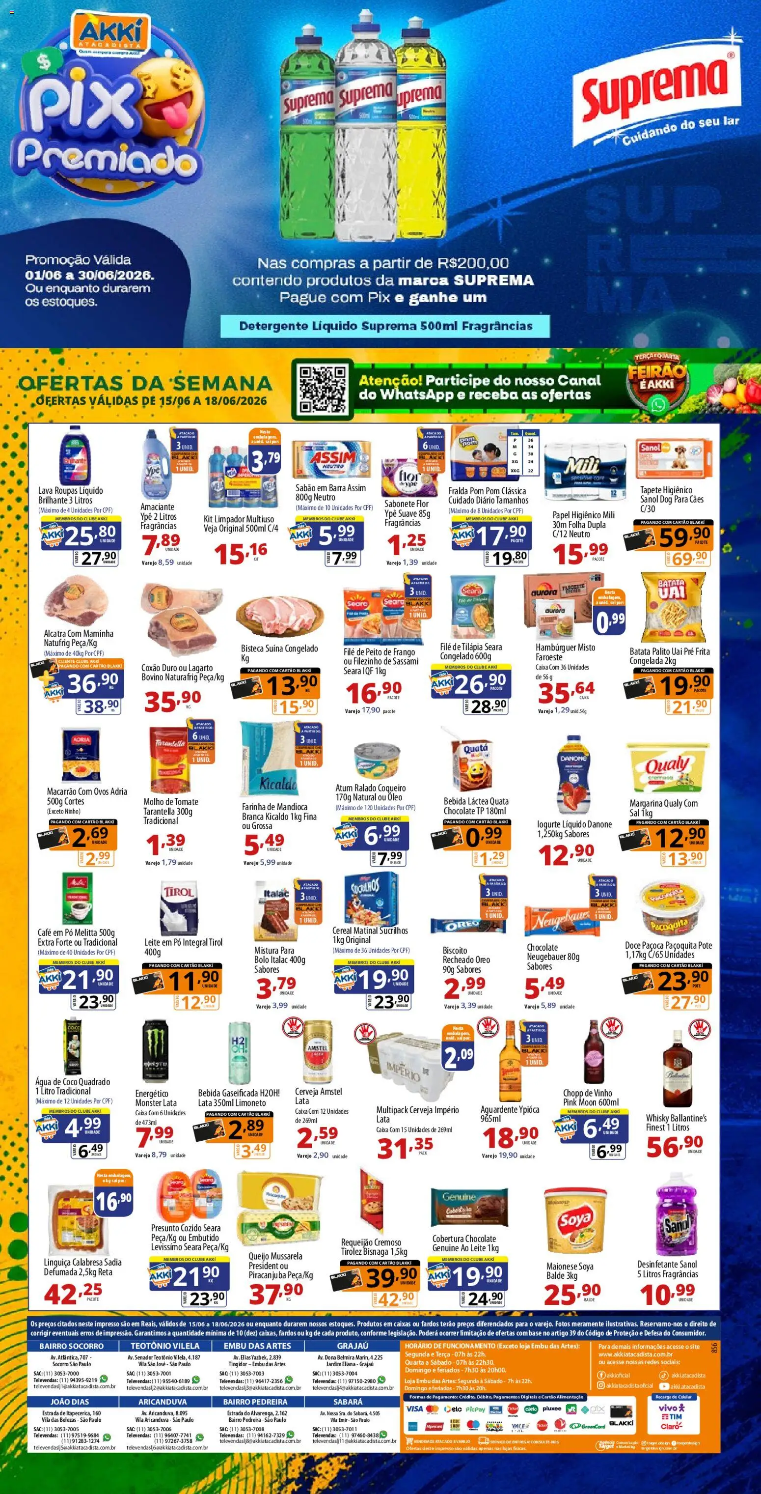 Akki Atacadista Folheto - válido de 12.06.2026 | Página: 2 | Produtos: Café, Macarrão, Monster, Sal