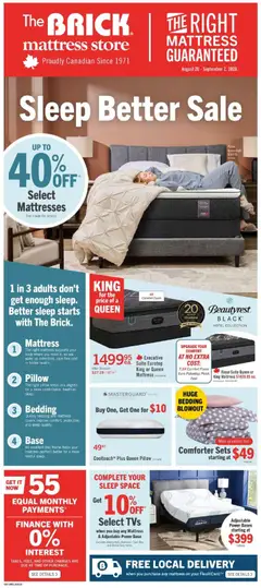 Preview of The Brick - Brick Mattress Store from shop The Brick valid from Aug 20, 2026
