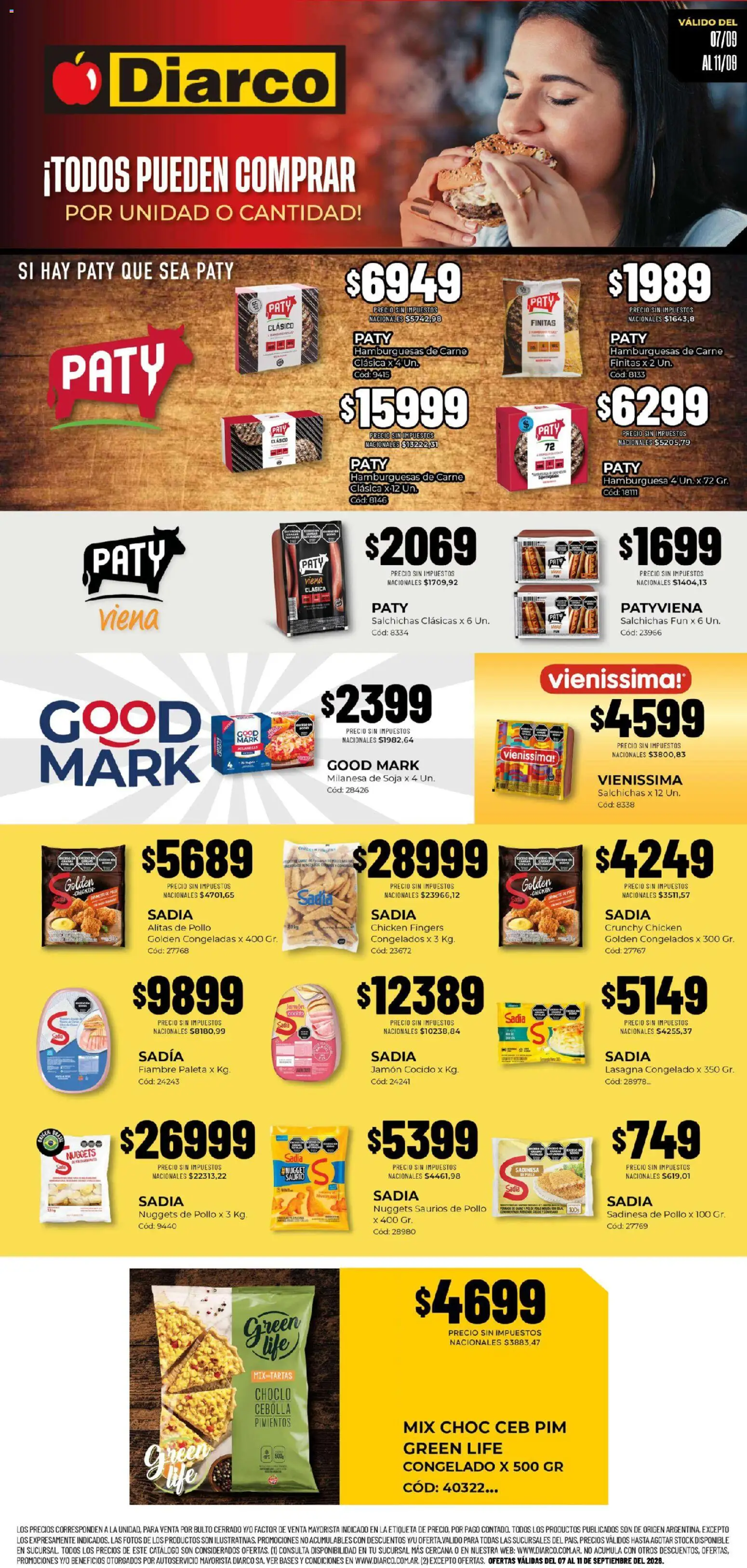 Diarco - Especial Quickfood │ válido desde el 07/09/2026 | Página: 1 | Productos: Pollo, Cebolla, Alitas de pollo, Salchichas
