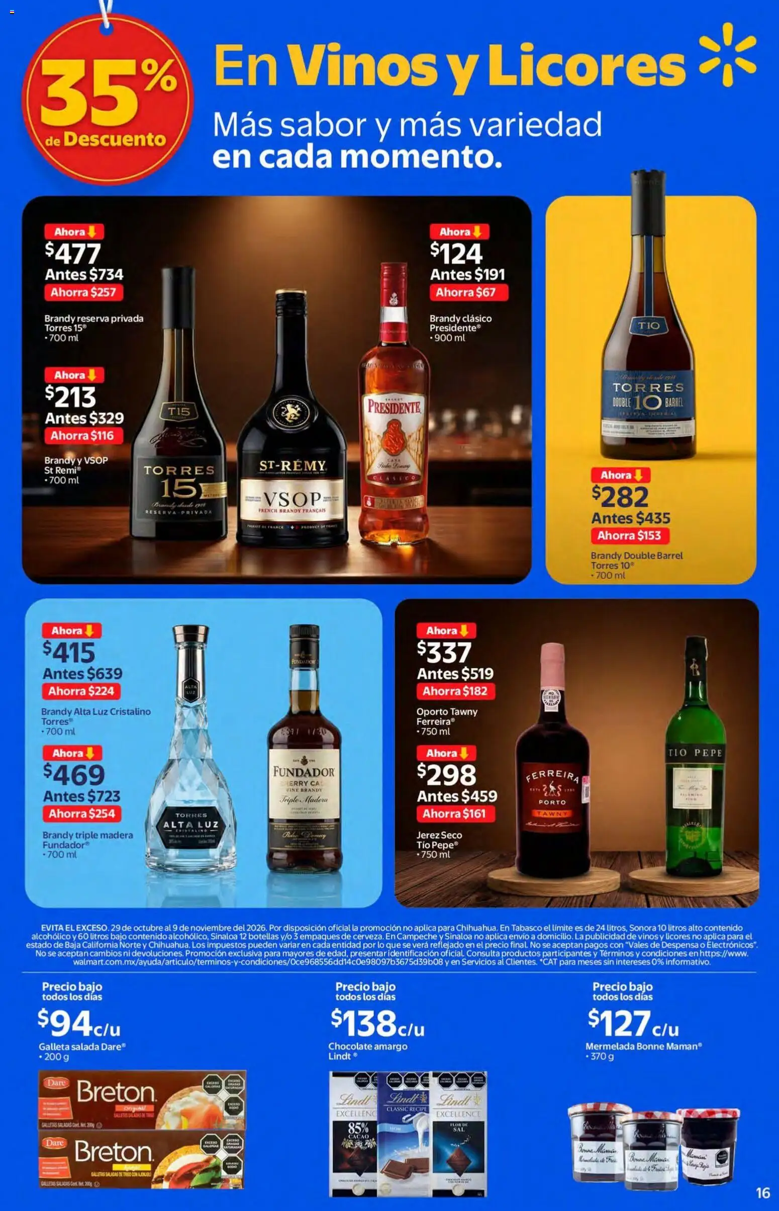 Nuevas ofertas de Walmart Express válidas en toda la República Mexicana desde el 29/10/2026. ¡Encuentra las mejores ofertas en Walmart Express folleto Vinos y Licores! | Página: 16