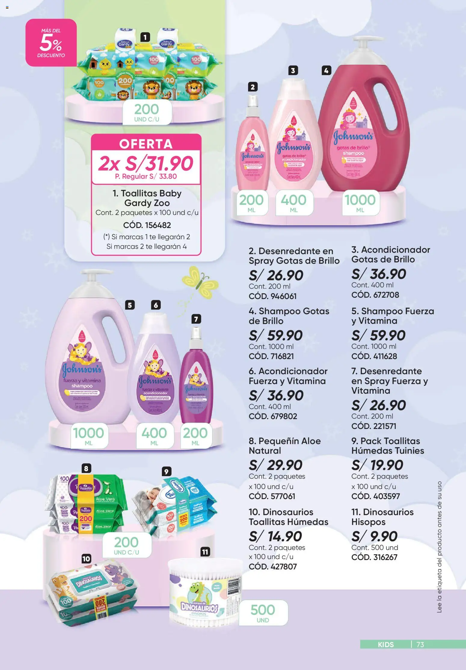 Catálogo Azzorti válido desde 14/08/2026 | Página: 73 | Productos: Shampoo, Acondicionador, Té