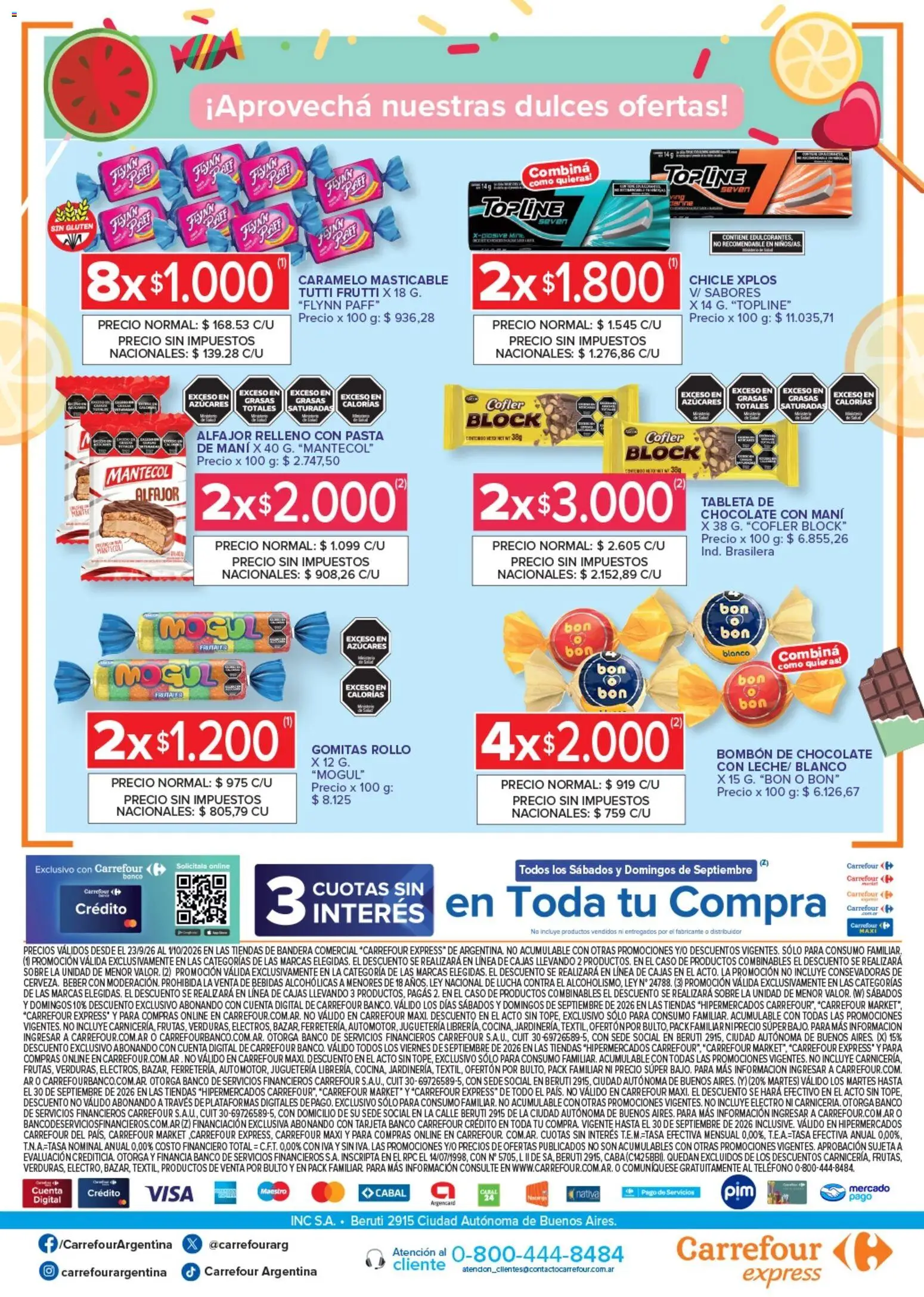 Carrefour Express catálogo │ válido desde el 23/09/2026 | Página: 6 | Productos: Bebidas, Tableta de chocolate, Chocolate, Pasta