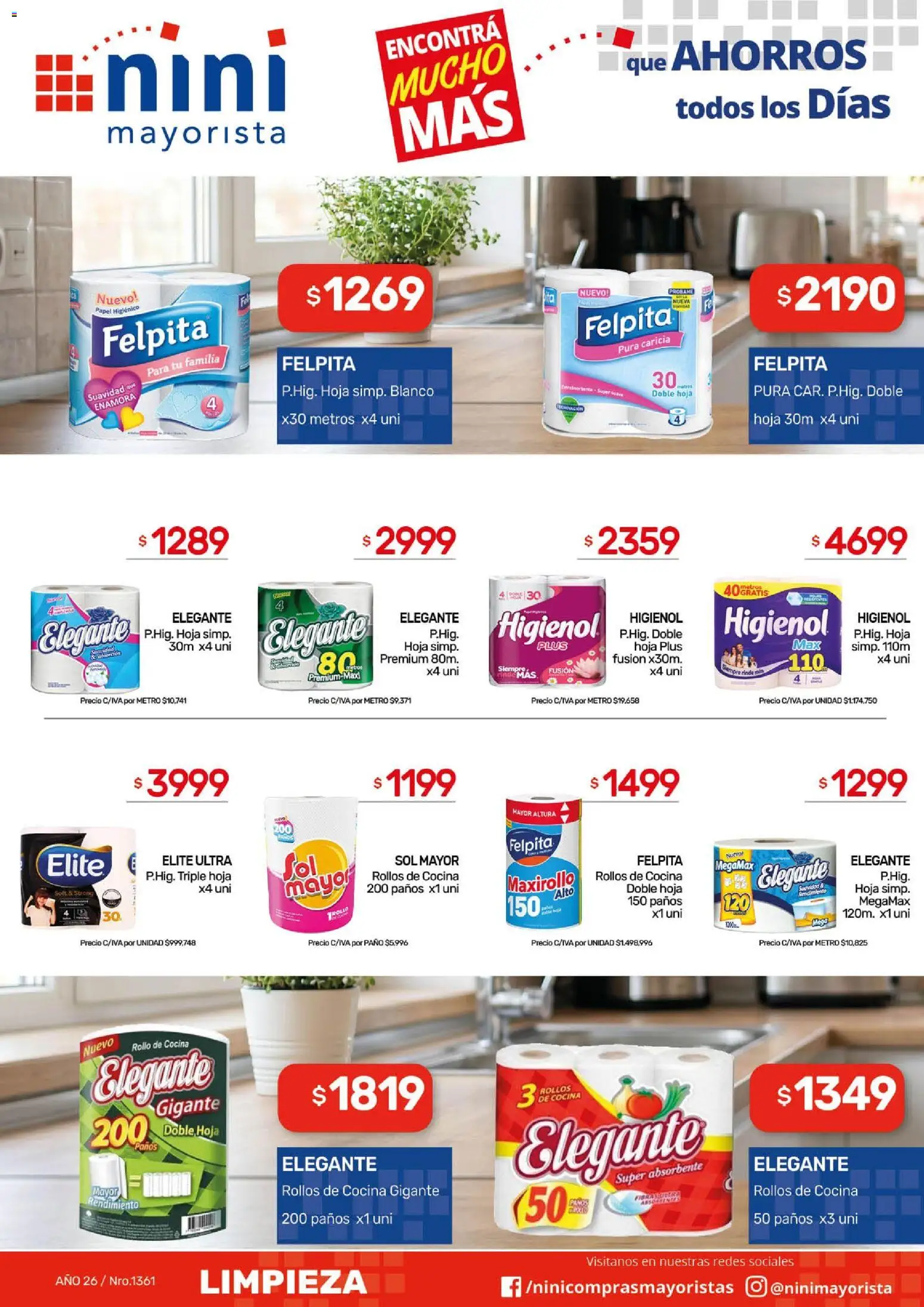 NINI Mayorista ofertas │ válido desde el 25.05.2026 | Página: 8 | Productos: Papel higiénico, Cocina