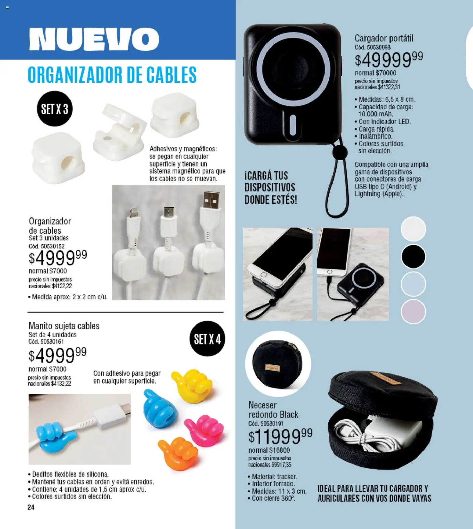 Millanel - Catálogo │ válido desde el 25.05.2026 | Página: 24 | Productos: Organizador, Auriculares, Usb, Neceser