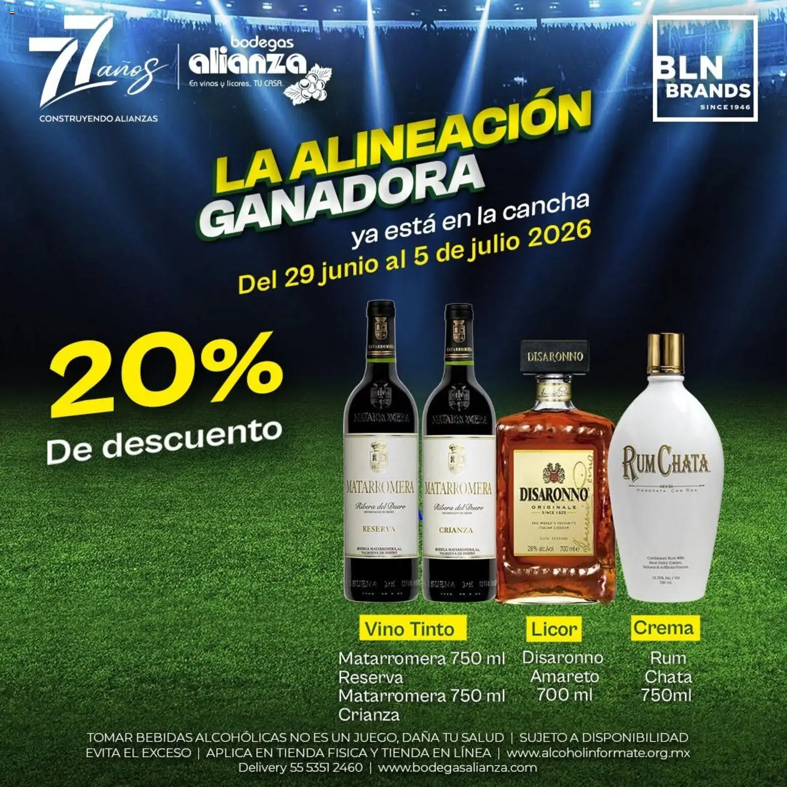 Nuevas ofertas de Bodegas Alianza válidas en toda la República Mexicana desde el 29/06/2026. ¡Encuentra las mejores ofertas en Bodegas Alianza catálogo La alineación ganadora! | Página: 5 | Productos: Crema, Vino