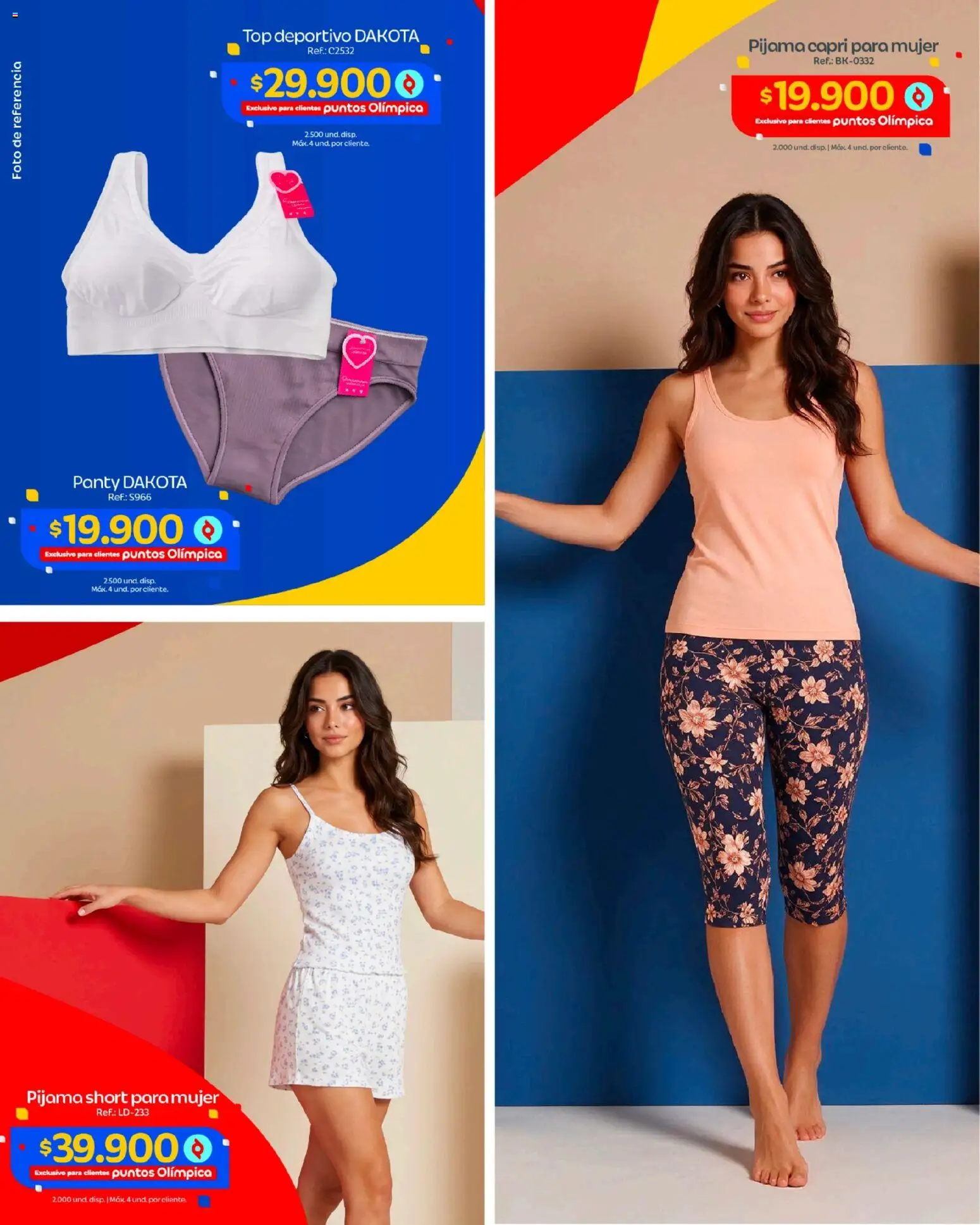 Olímpica revista - valida desde el 30/07/2026 | Página: 3 | Productos: Short, Top, Pijama