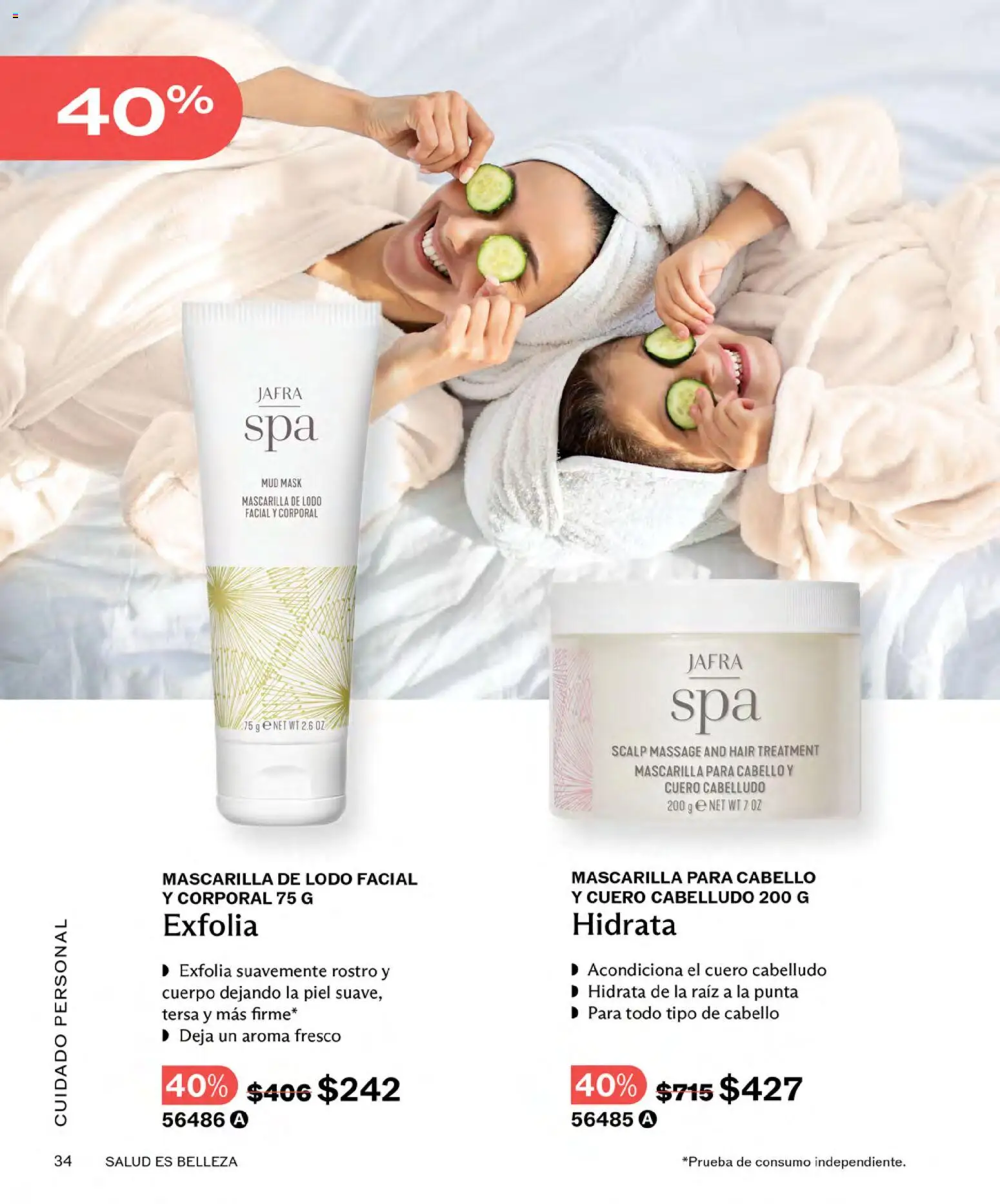 Nuevas ofertas de JAFRA válidas en toda la República Mexicana desde el 01.04.2026. ¡Encuentra las mejores ofertas en JAFRA catálogo! | Página: 34 | Productos: Mascarilla