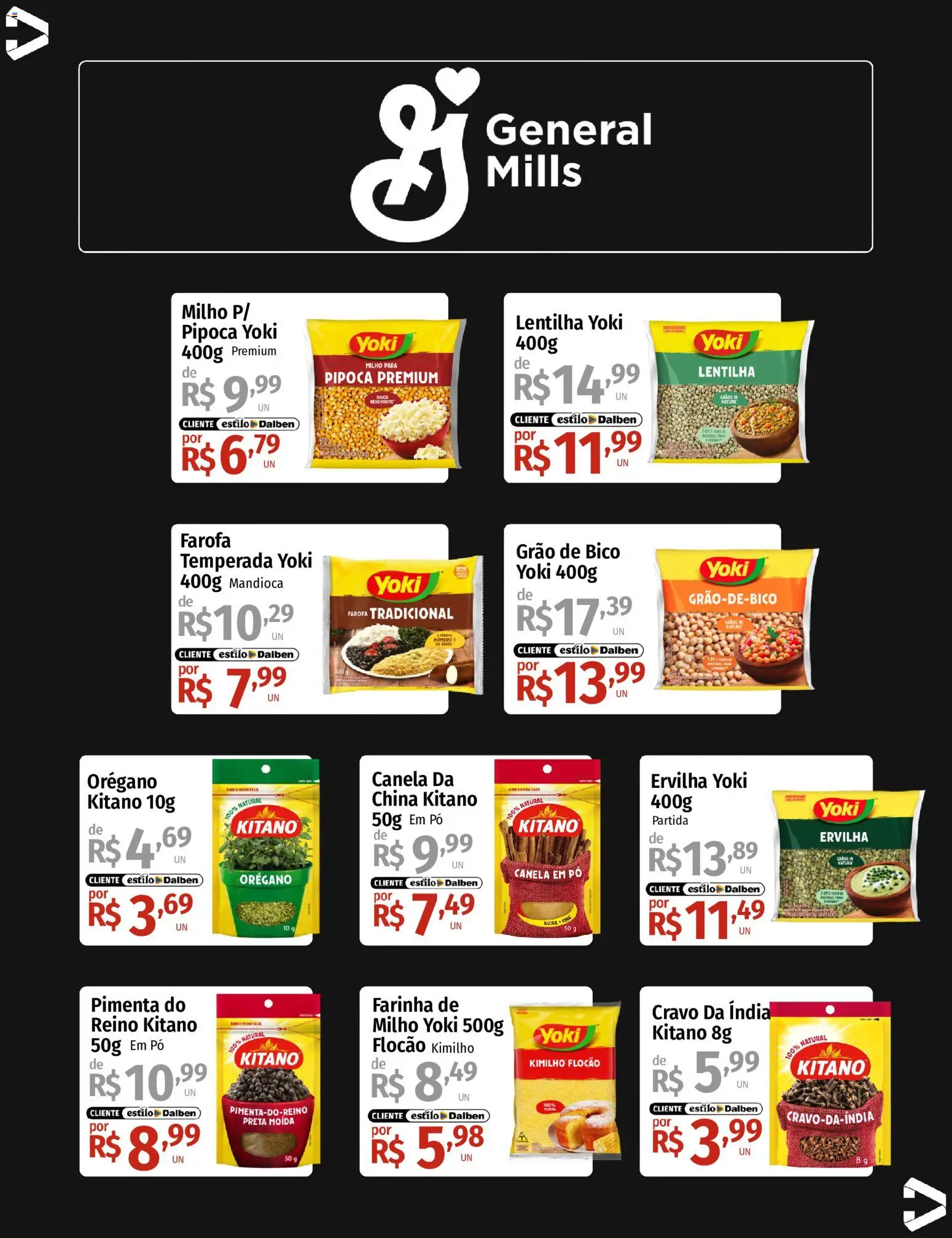 Supermercado Dalben Folheto - válido de 21/09/2026 | Página: 8 | Produtos: Pó, Farinha, Orégano, Pipoca