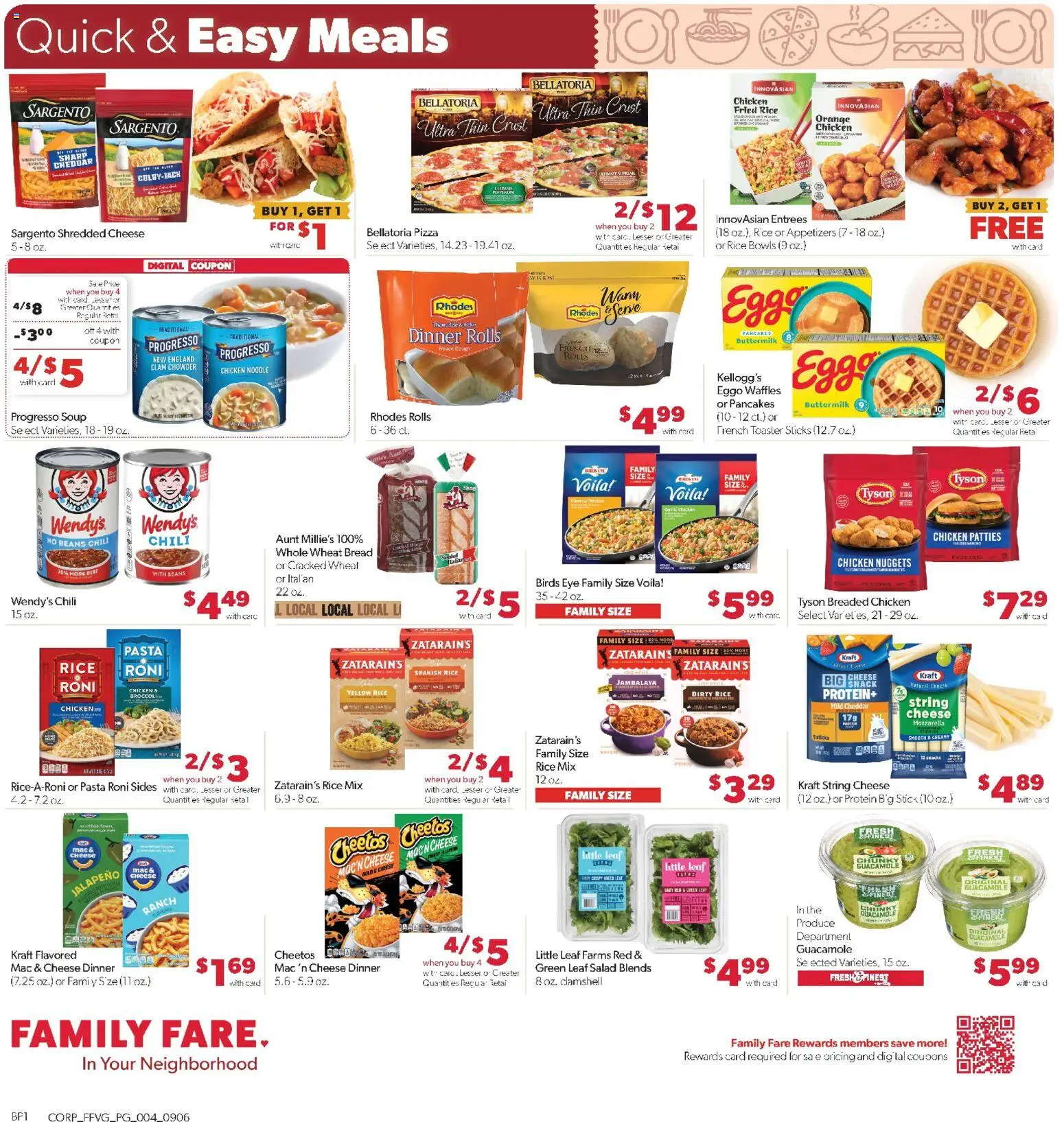 Family Fare Weekly Ad - valid from 09/06/2026 | Page: 4 | Products: Bread, Pizza, Beef, Chili