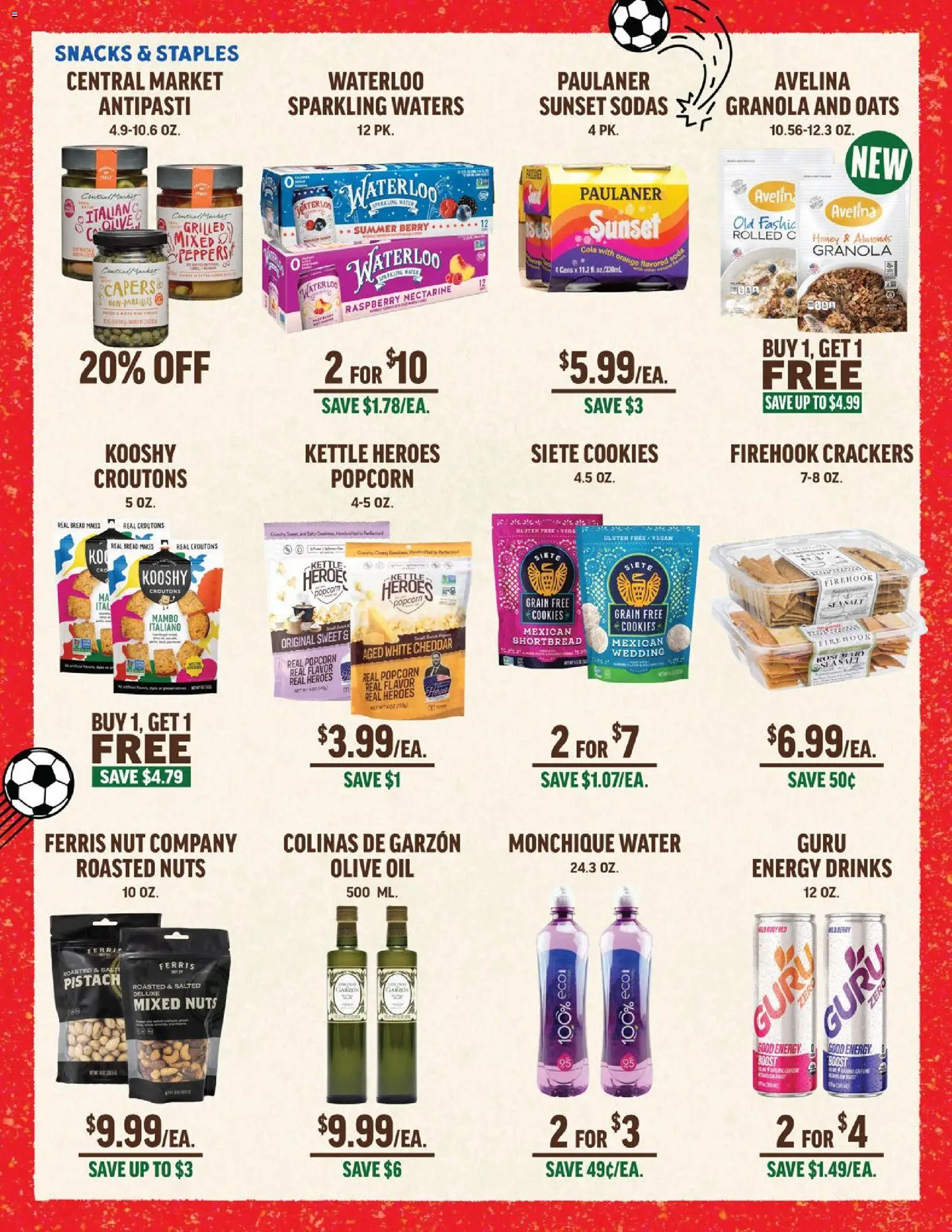 Central Market Weekly Ad - valid from 10.06.2026 | Page: 4 | Products: Bread, Nuts, Cookies, Nectarine