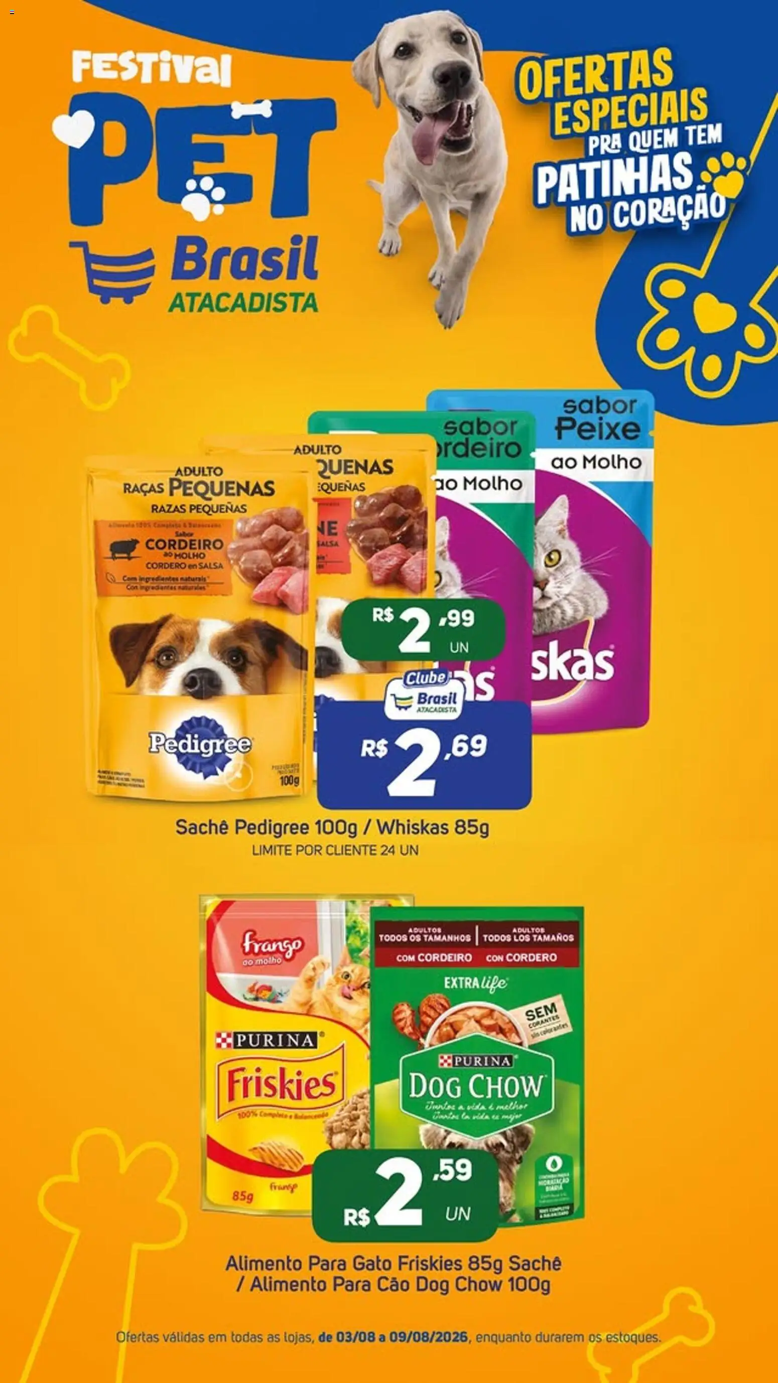 Brasil Atacadista Folheto - válido de 03/08/2026 | Página: 1 | Produtos: Cordeiro, Peixe, Frango