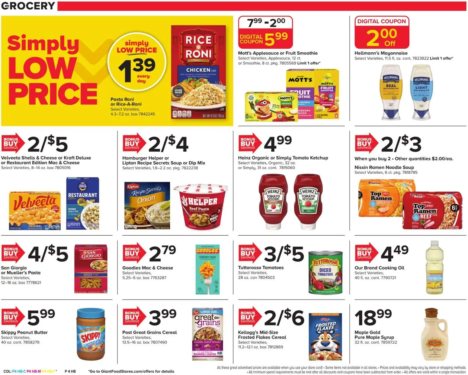 Giant Weekly Ad - valid from 08/07/2026 | Page: 9 | Products: Maple syrup, Hamburger, Mayonnaise, Cereal