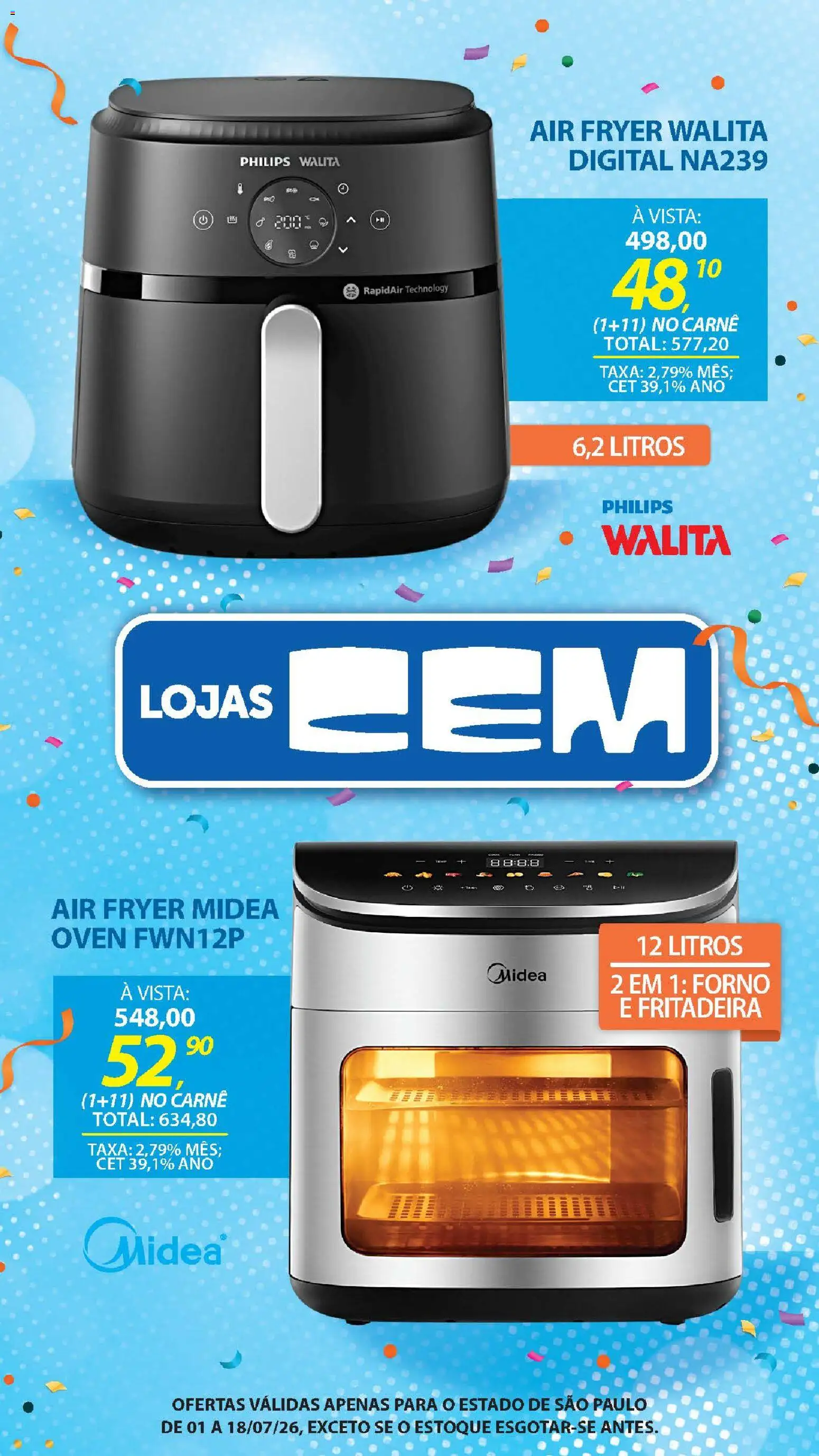 Lojas Cem Folheto - válido de 01/07/2026 | Página: 81 | Produtos: Forno, Air fryer, Carne