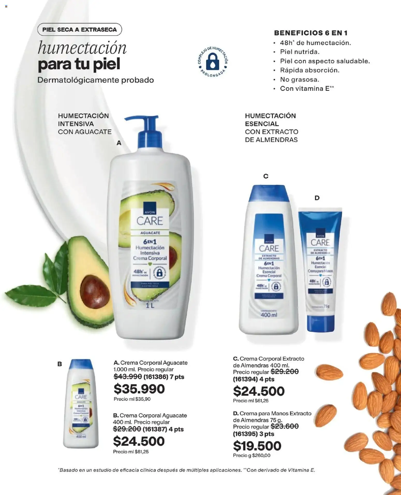 Avon revista - valida desde el 15/07/2026 | Página: 136 | Productos: Aguacate, Almendras, Crema, Crema para manos