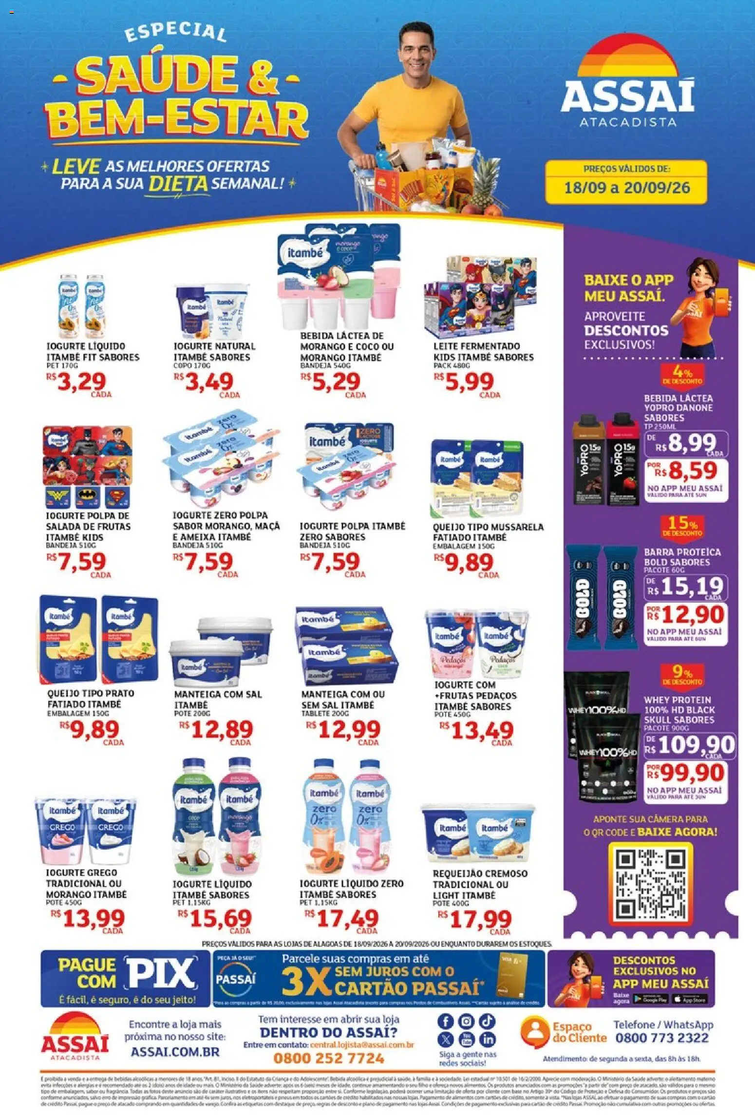 Assaí Atacadista Folheto - válido de 18/09/2026 | Página: 1 | Produtos: Salada, Bebida, Bandeja, Ameixa