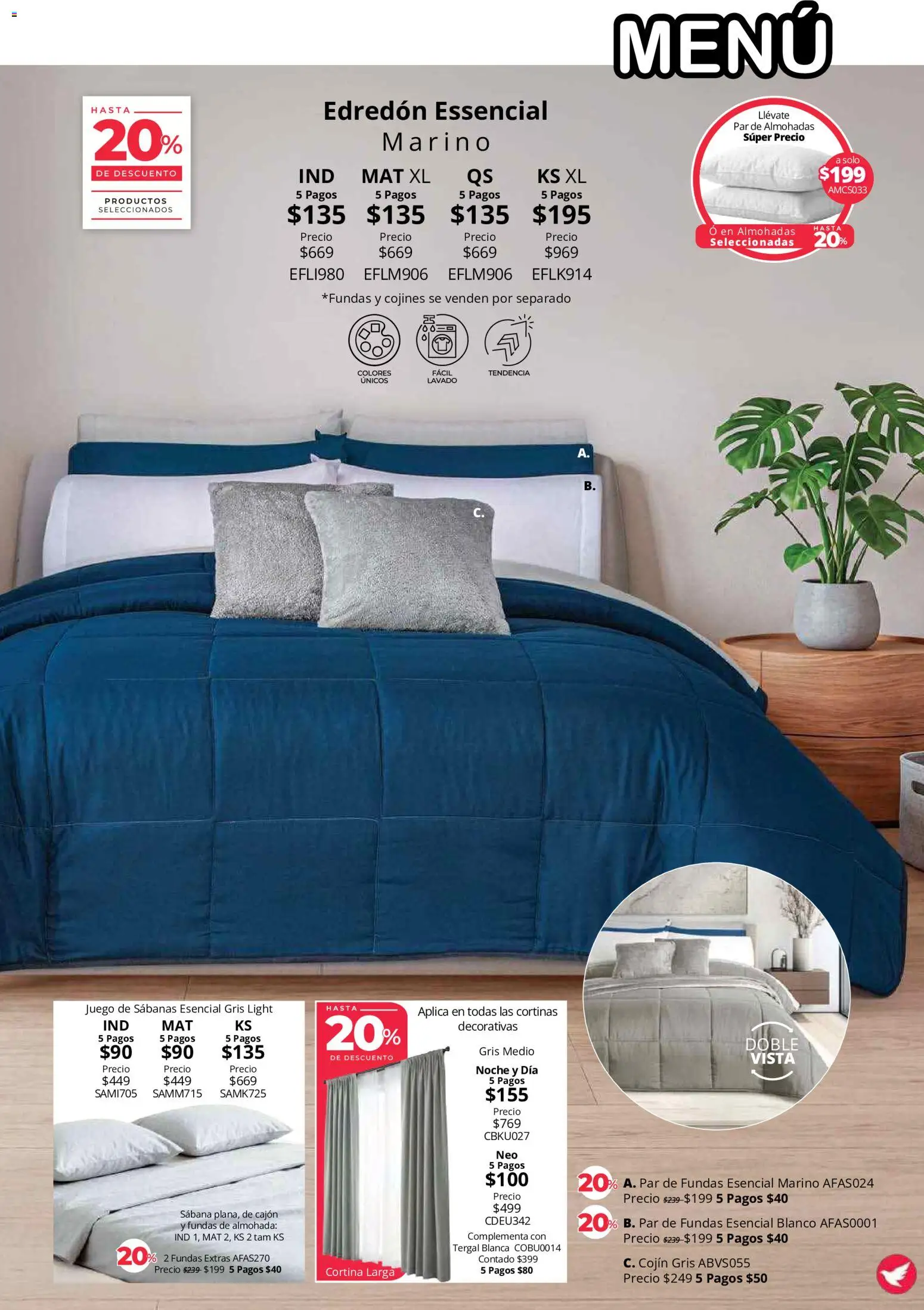 Nuevas ofertas de Colchas Concord válidas en toda la República Mexicana desde el 01/08/2026. ¡Encuentra las mejores ofertas en Colchas Concord catálogo! | Página: 42 | Productos: Juego, Almohada, Sabanas, Cortinas