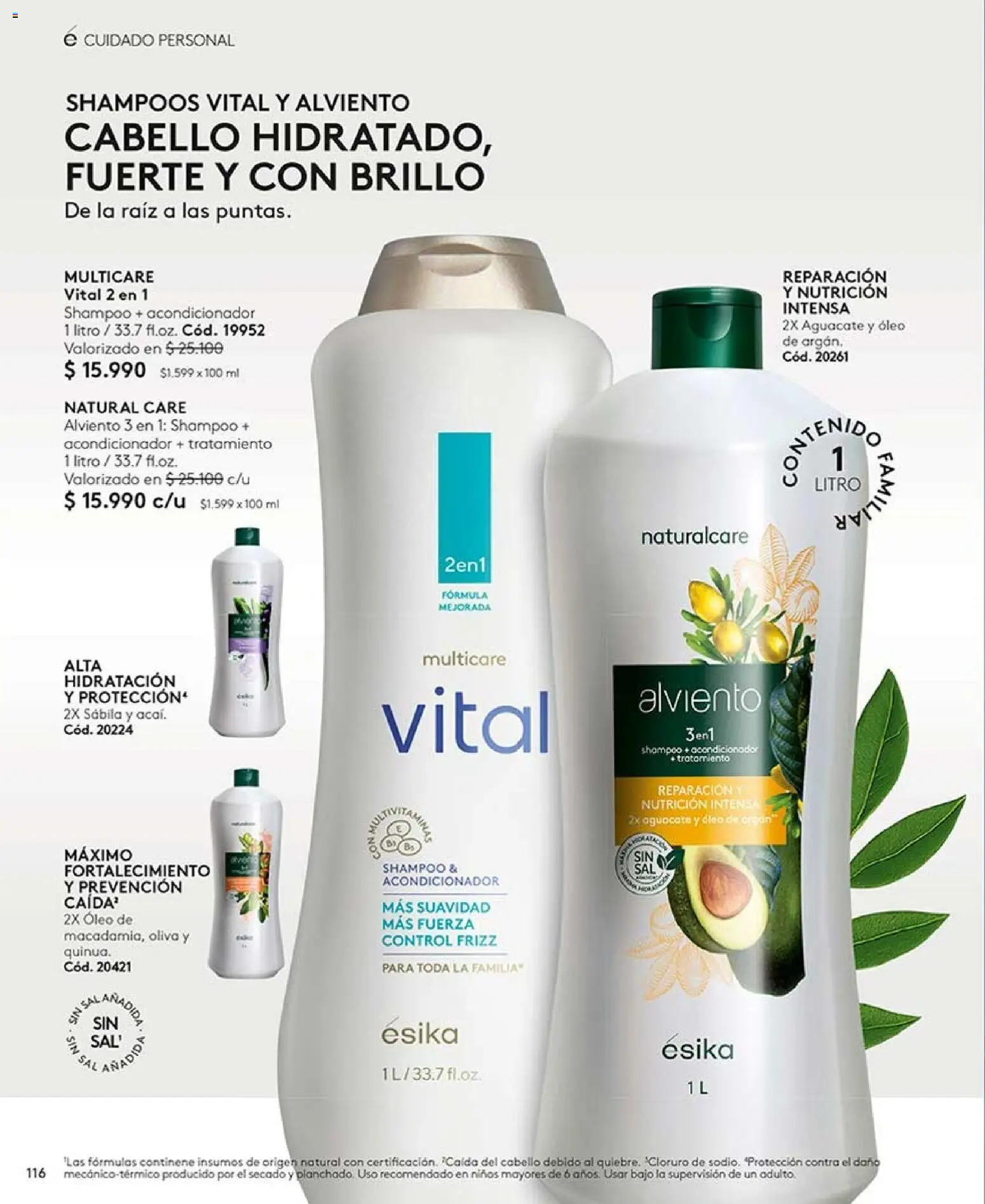 Catálogo Ésika Campaña 13 │ válido desde el 25.07.2026 | Página: 116 | Productos: Sal, Oliva, Acondicionador, Bajo