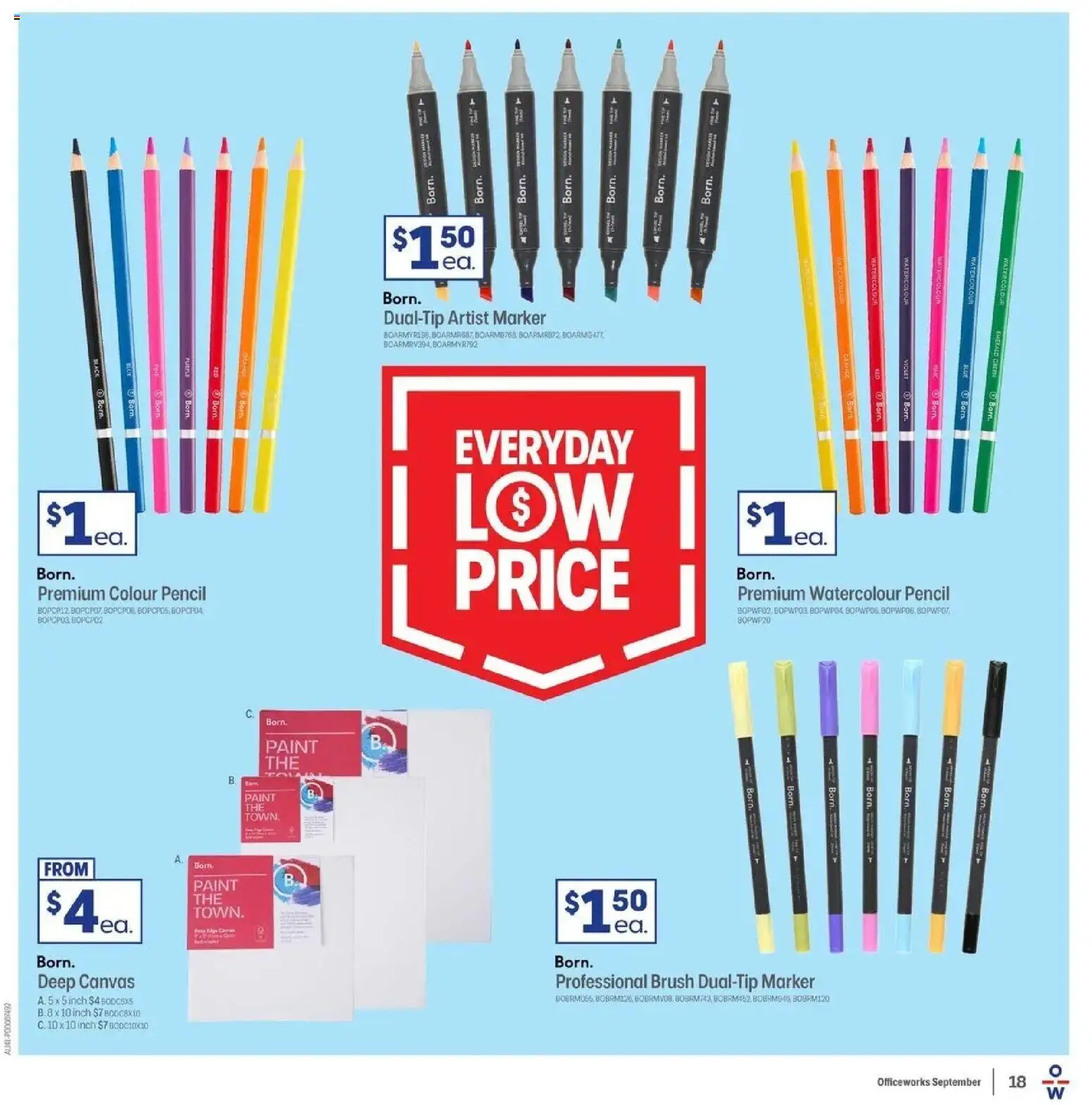 Officeworks Deals - 08/09/2026 > weekly / monthly specials | Page: 18 | Products: Brush, Pencil