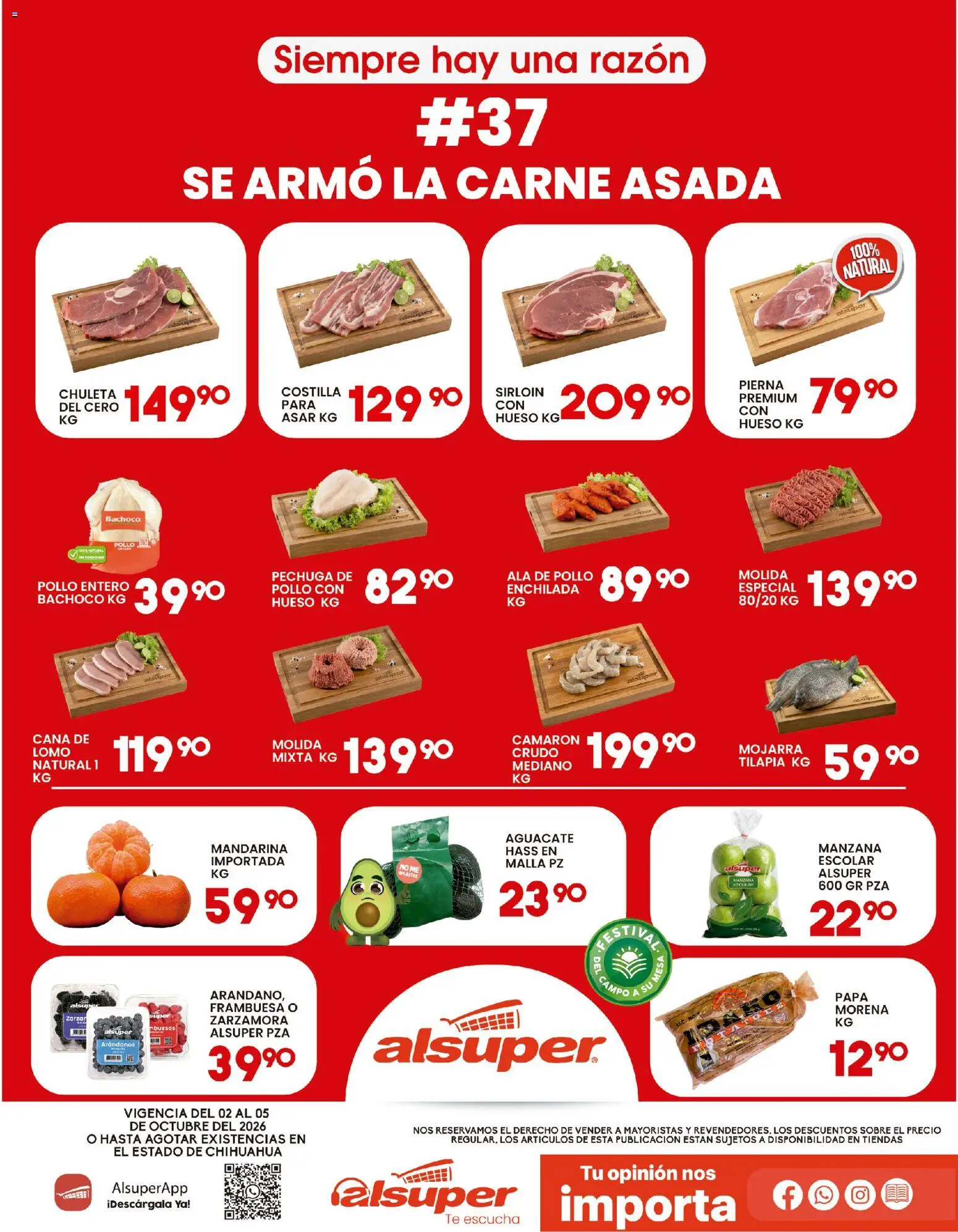 Nuevas ofertas de Alsuper válidas en toda la República Mexicana desde el 02/10/2026. ¡Encuentra las mejores ofertas en Alsuper folleto! | Página: 1