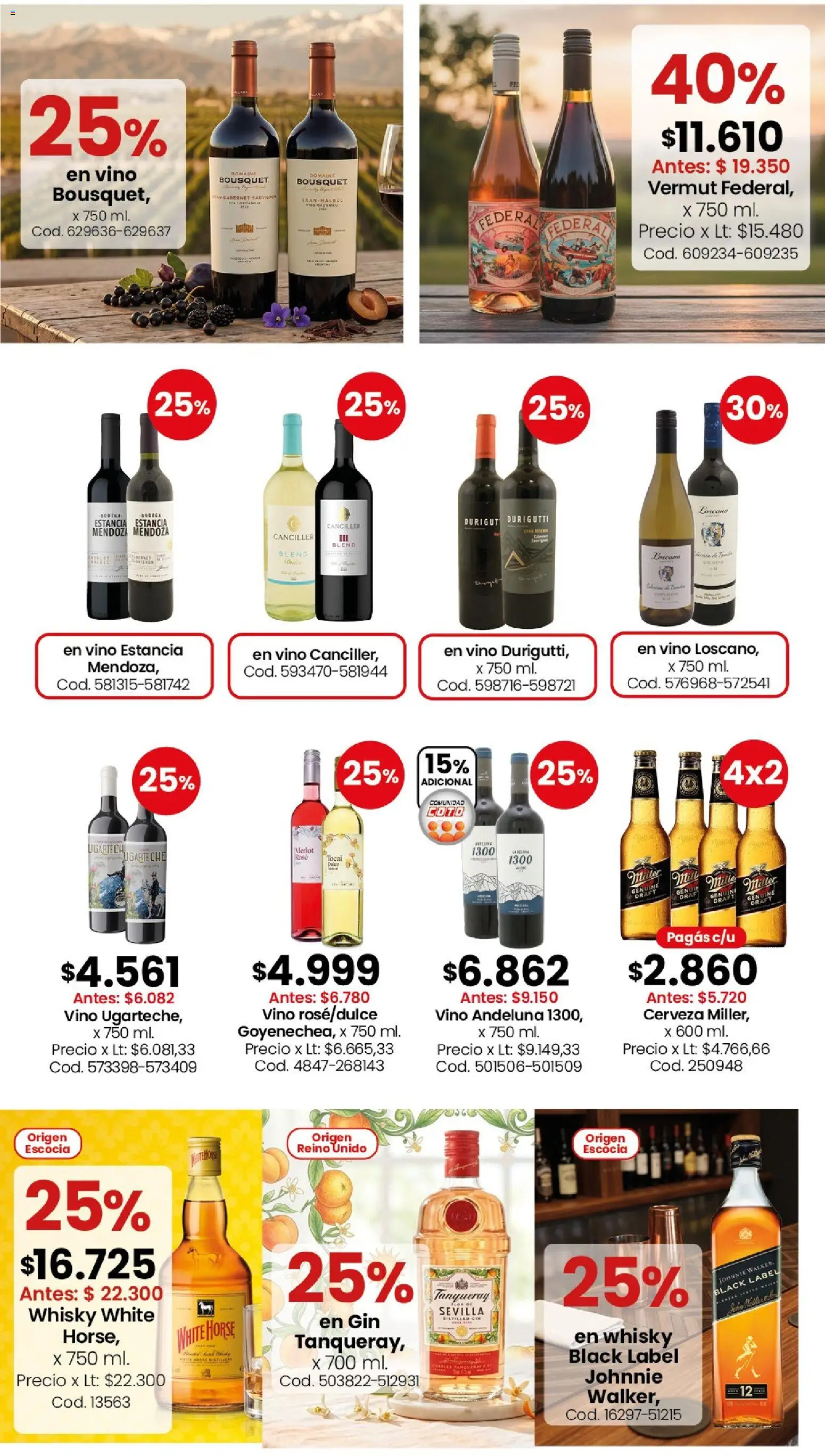 Almacén y bebidas │ válido desde el 07/09/2026 | Página: 8 | Productos: Whisky, Vermut, Gin, Vino