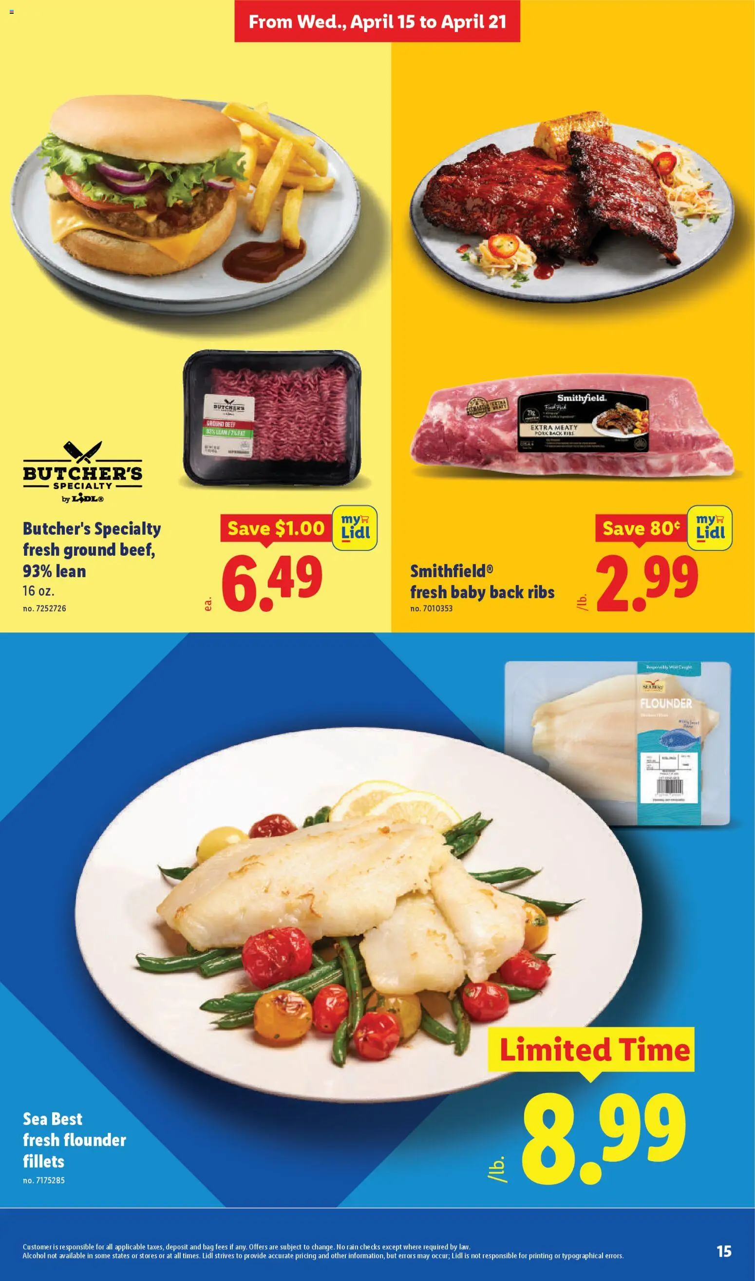 Lidl Weekly Ad - valid from 15.04.2026 | Page: 15 | Products: Pork, Beef, Bag