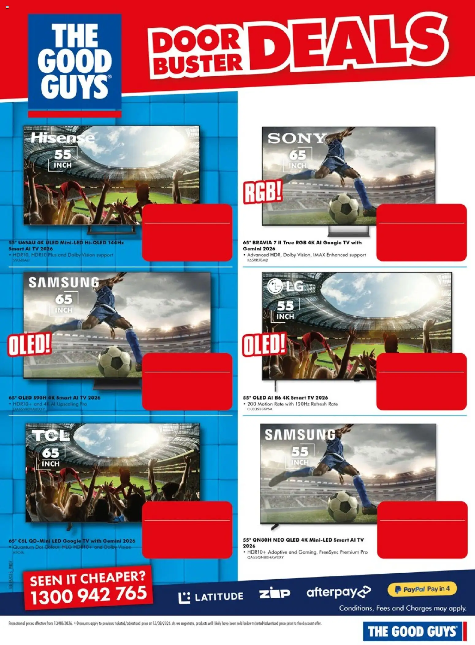 The Good Guys catalogue - valid from 13/08/2026 | Page: 17 | Products: Door, Tv, Smart tv