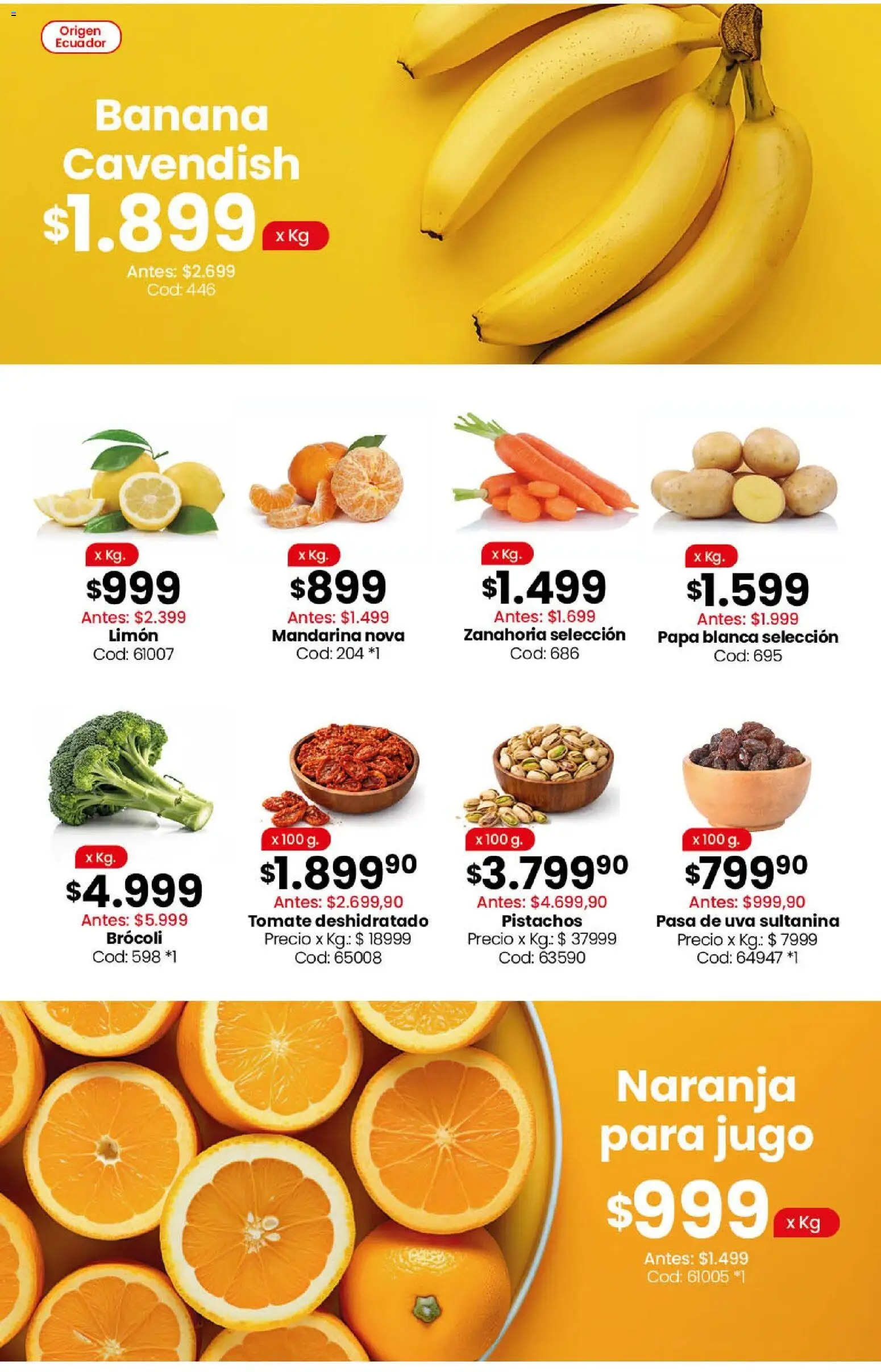 Coto - Carnes, verduras, pescadería, frescos y elaborados │ válido desde el 15.06.2026 | Página: 3 | Productos: Banana, Papa, Tomate, Uva