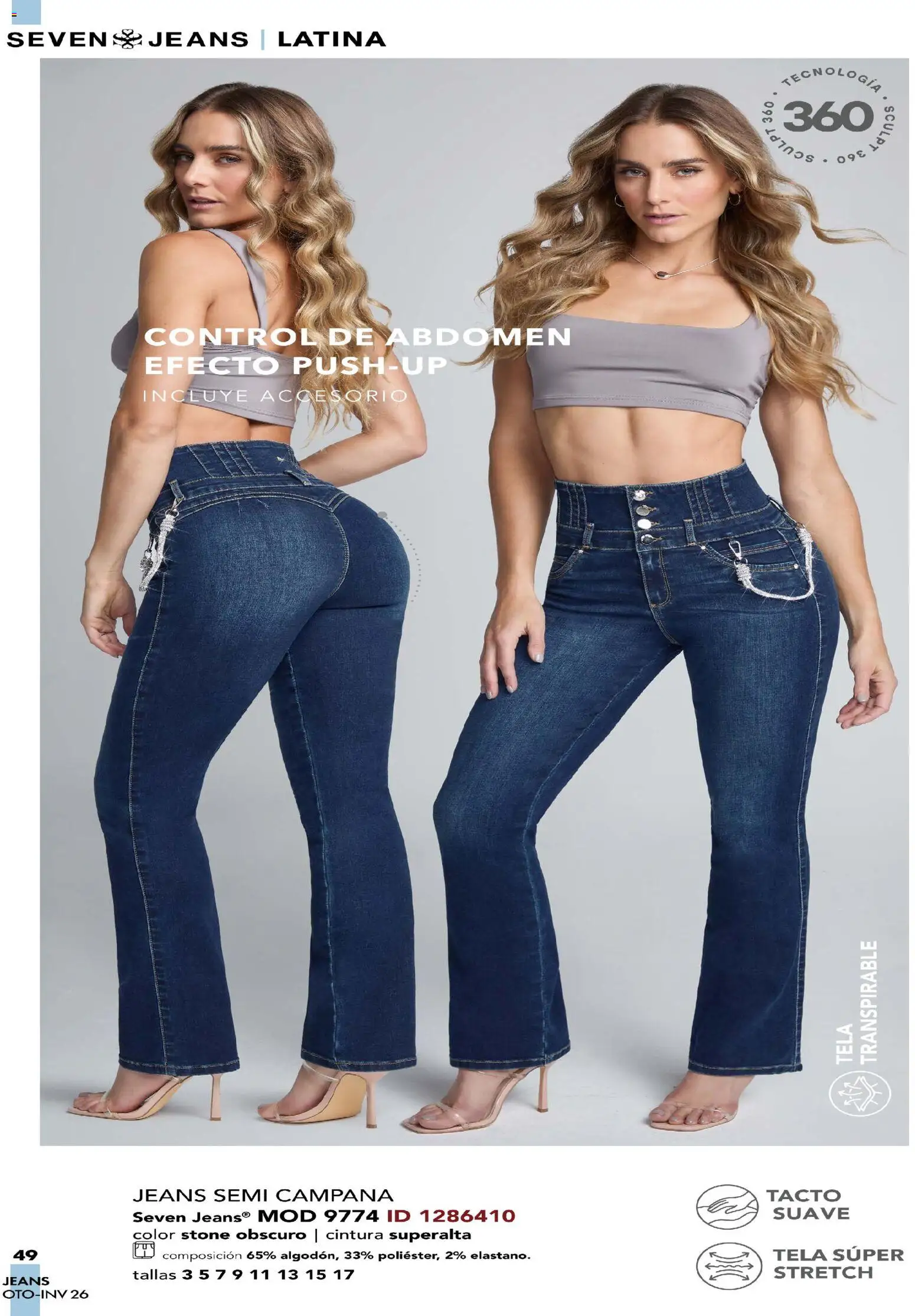 Nuevas ofertas de Price Shoes válidas en toda la República Mexicana desde el 03/08/2026. ¡Encuentra las mejores ofertas en Price Shoes catálogo Seven Jeans! | Página: 49 | Productos: Campana