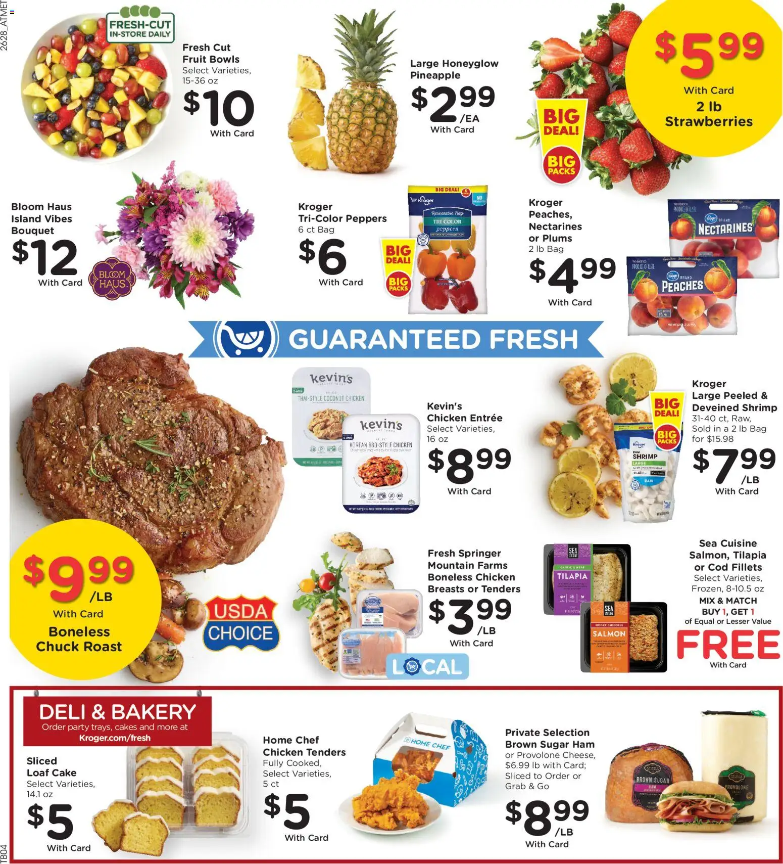 Kroger Weekly Ad - valid from 08/12/2026 | Page: 9 | Products: Shrimp, Tilapia, Cake, Bag