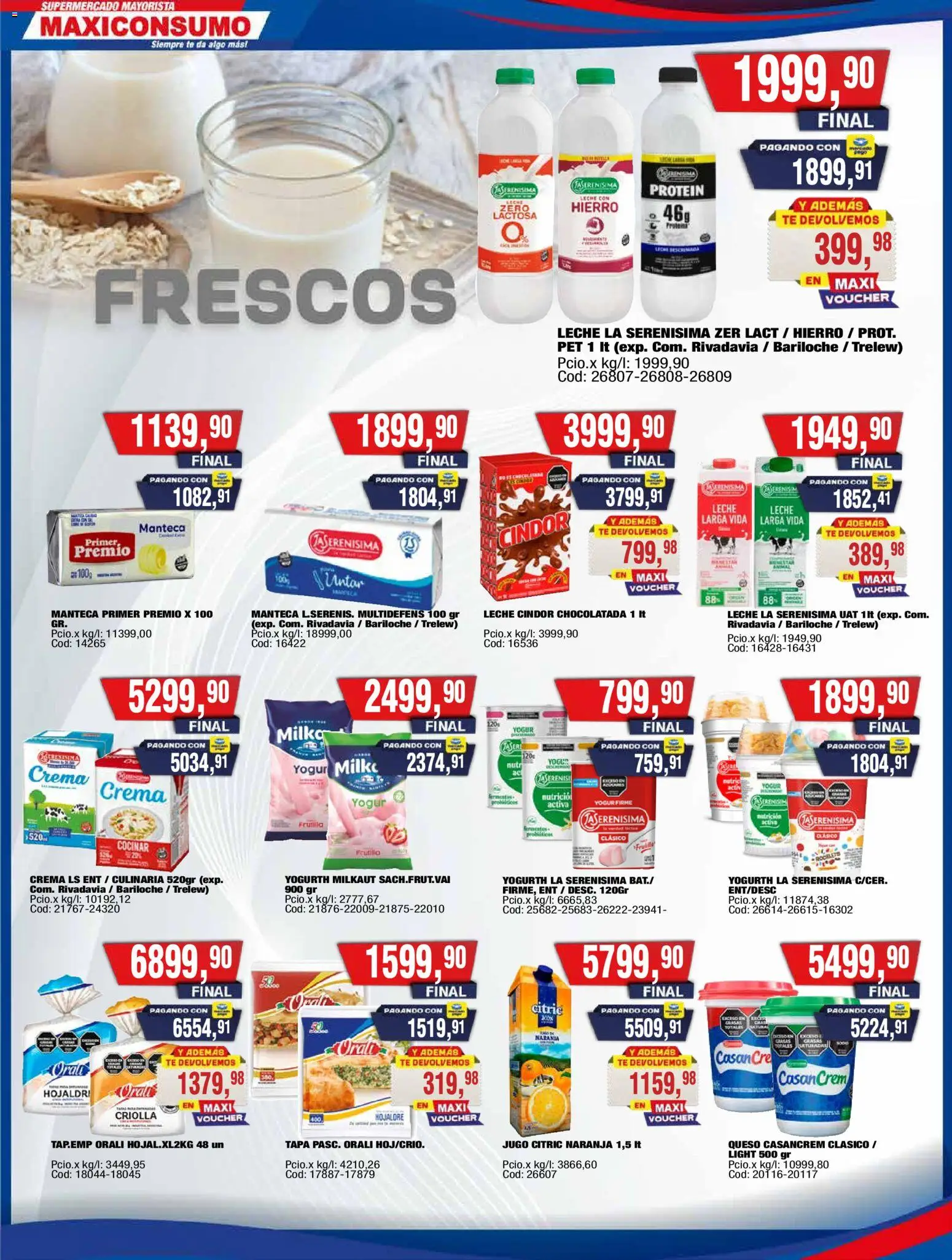 Maxiconsumo ofertas │ válido desde el 11.05.2026 | Página: 16 | Productos: Queso, Yogur, Chocolatada, Crema