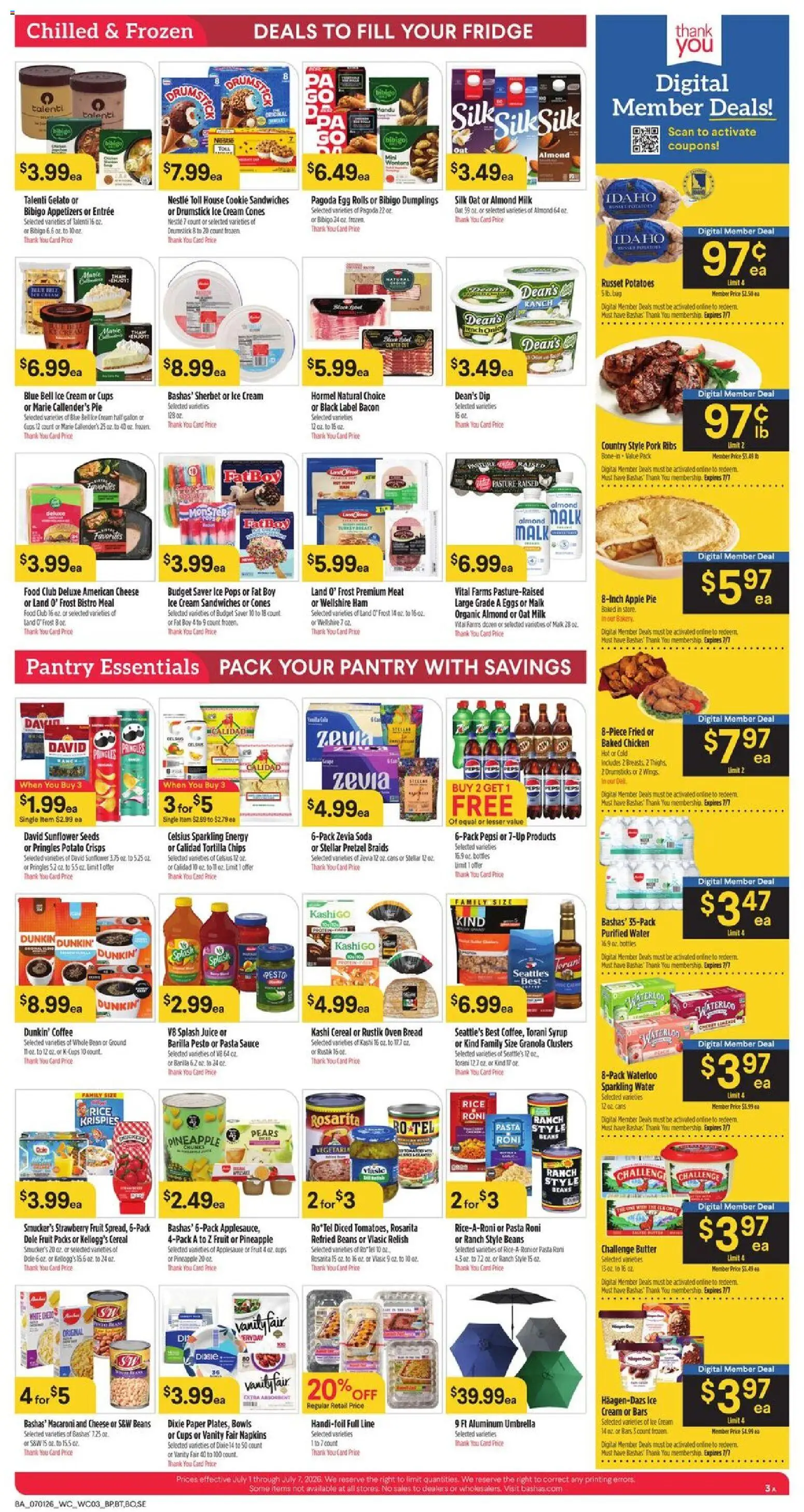 Basha's Weekly Ad - valid from 07/01/2026 | Page: 4 | Products: Eggs, Ice cream, Water, Oven