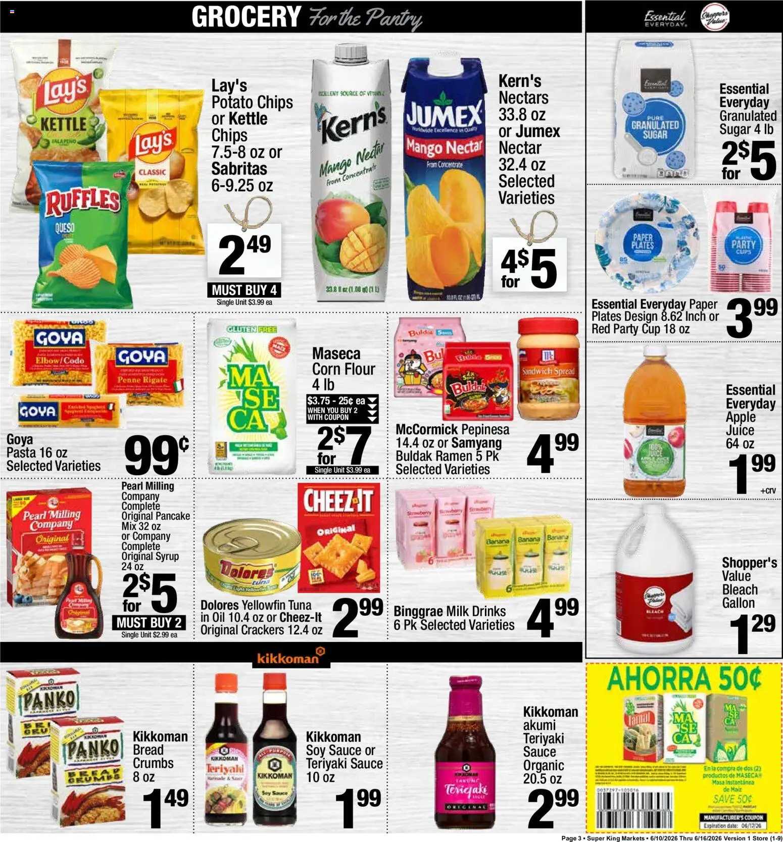 Super King Weekly Ad - valid from 10.06.2026 | Page: 3 | Products: Corn, Bread, Mango, Date