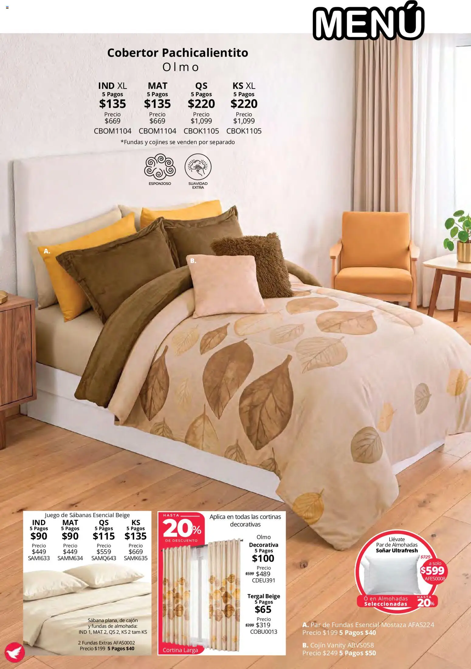 Nuevas ofertas de Colchas Concord válidas en toda la República Mexicana desde el 15/10/2026. ¡Encuentra las mejores ofertas en Colchas Concord catálogo Colección Cobertor Calor de Hogar! | Página: 20
