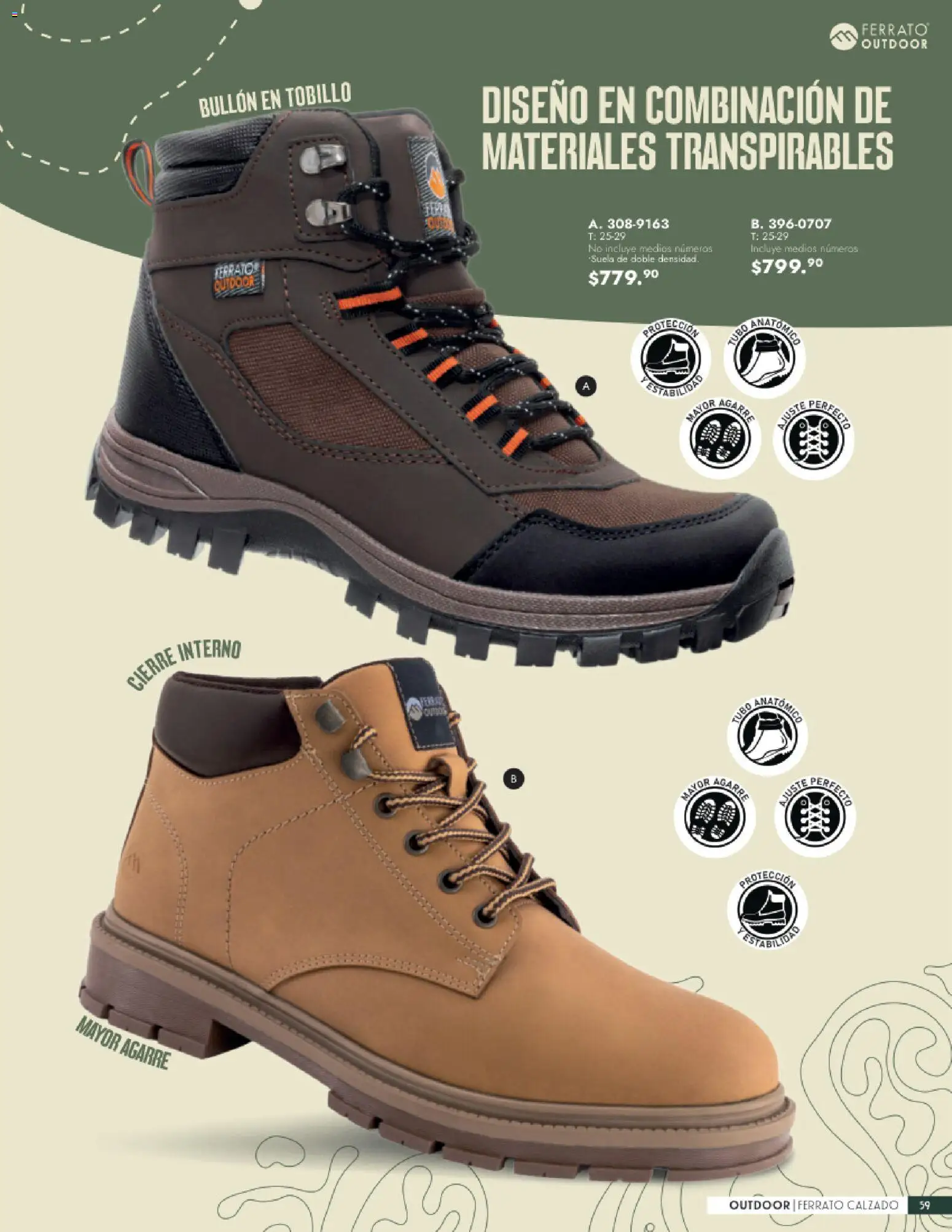 Nuevas ofertas de Andrea válidas en toda la República Mexicana desde el 23/08/2026. ¡Encuentra las mejores ofertas en Andrea catálogo Calzado Caballero! | Página: 59