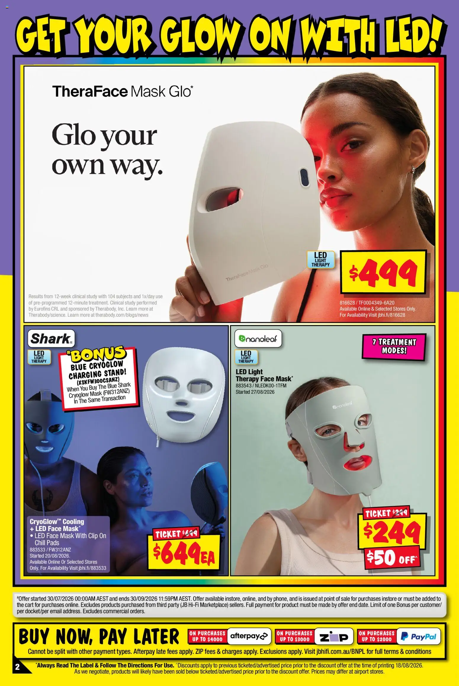 JB Hi-Fi catalogue - valid from 31/08/2026 | Page: 2 | Products: Light, Mask, LED light, Face mask