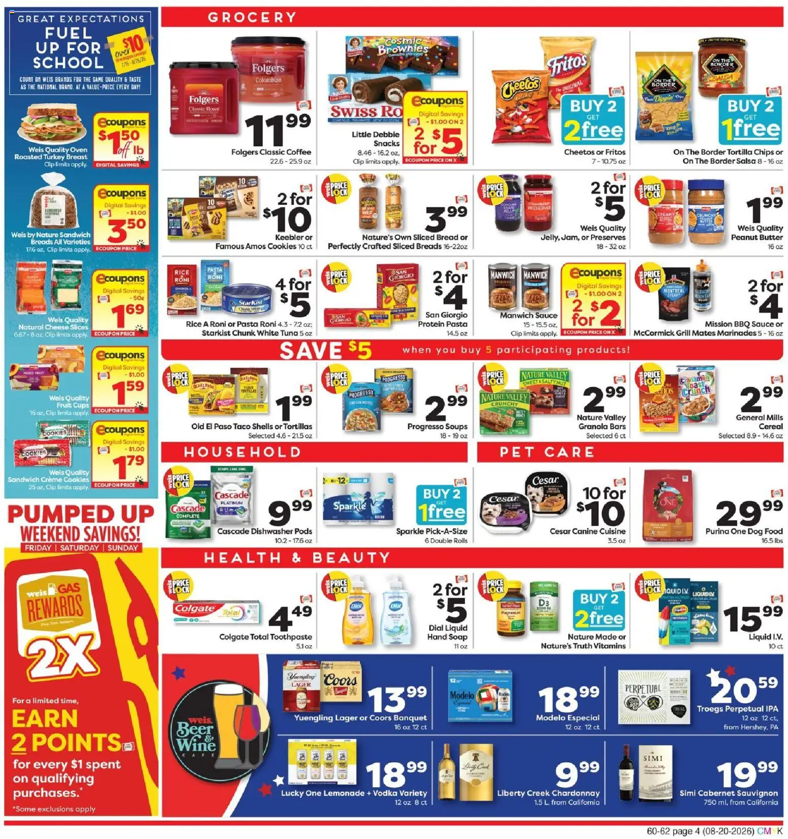 Weis Weekly Circular - PA - valid from 08/20/2026 | Page: 4 | Products: Dog Food, Cookies, Flour, Lemonade