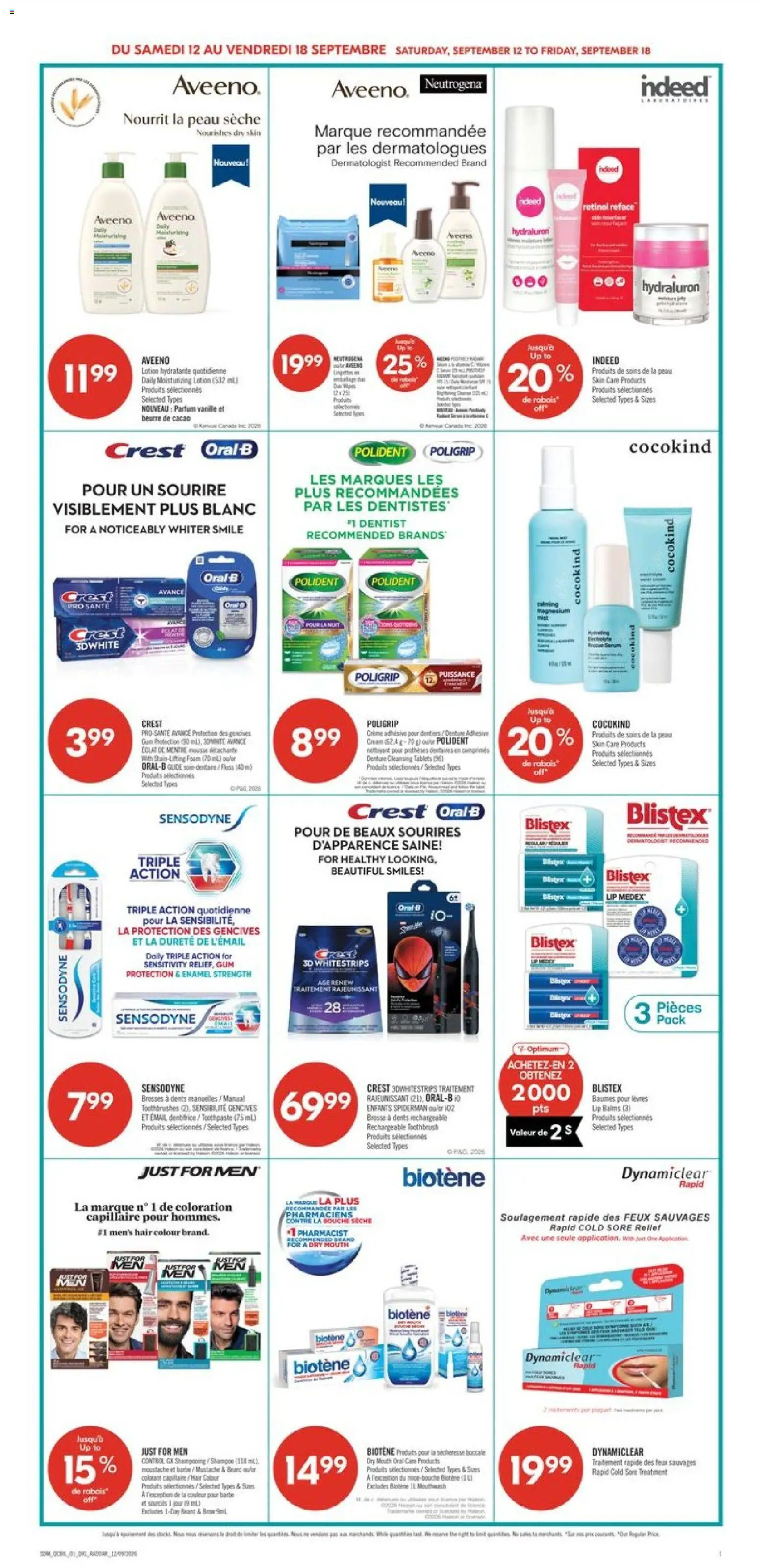 Pharmaprix flyer valid from Sep 12, 2026 | Page: 13 | Products: Toothbrush, Robot, Toothpaste, Mouthwash
